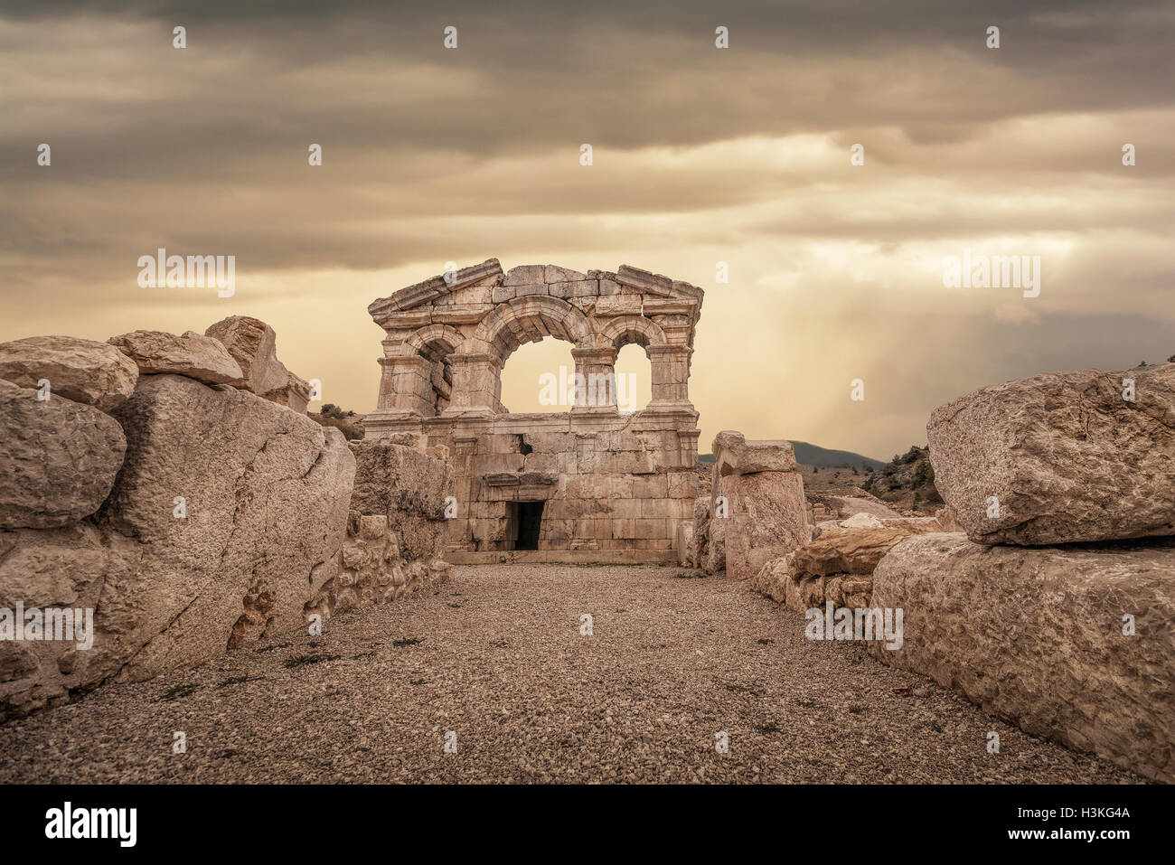 ancient ruins in Tufanbeyli,Adana Stock Photo