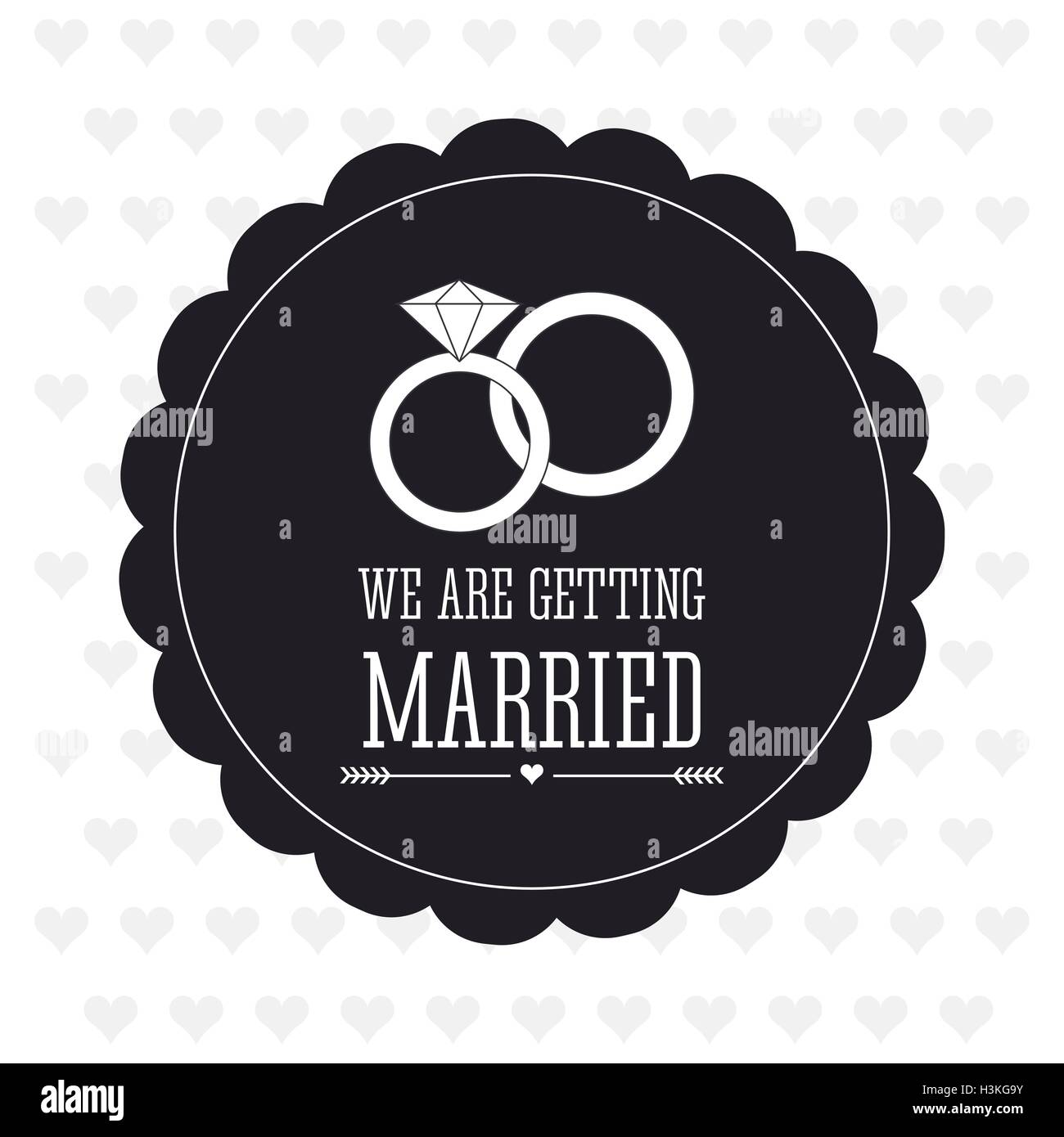 Married design. Wedding icon. Flat illustration Stock Vector Image ...