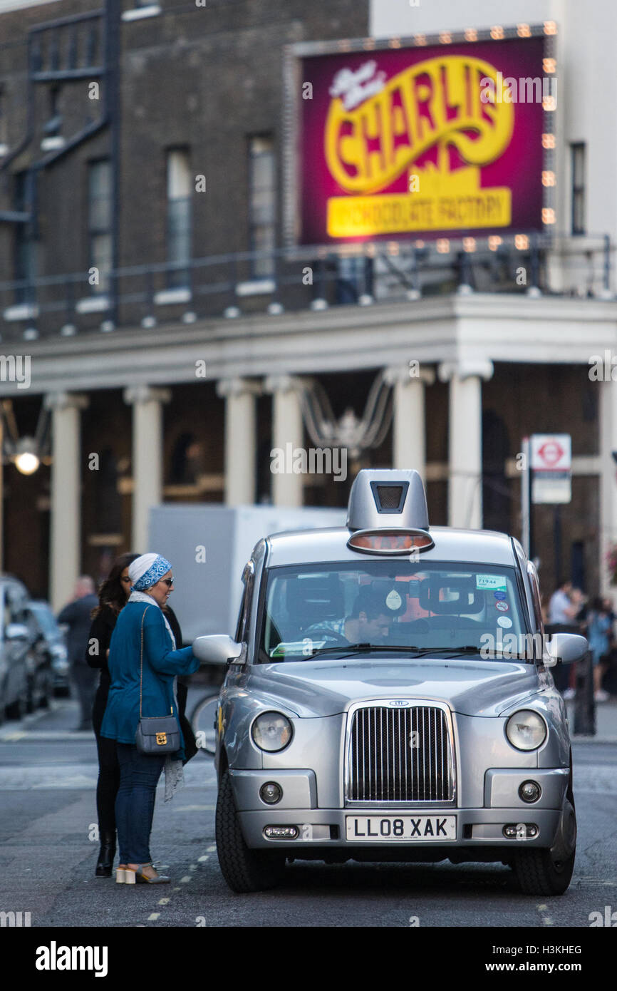 London Taxi Cab Covent Garden Charlie and the Chocolate Factory Theatre