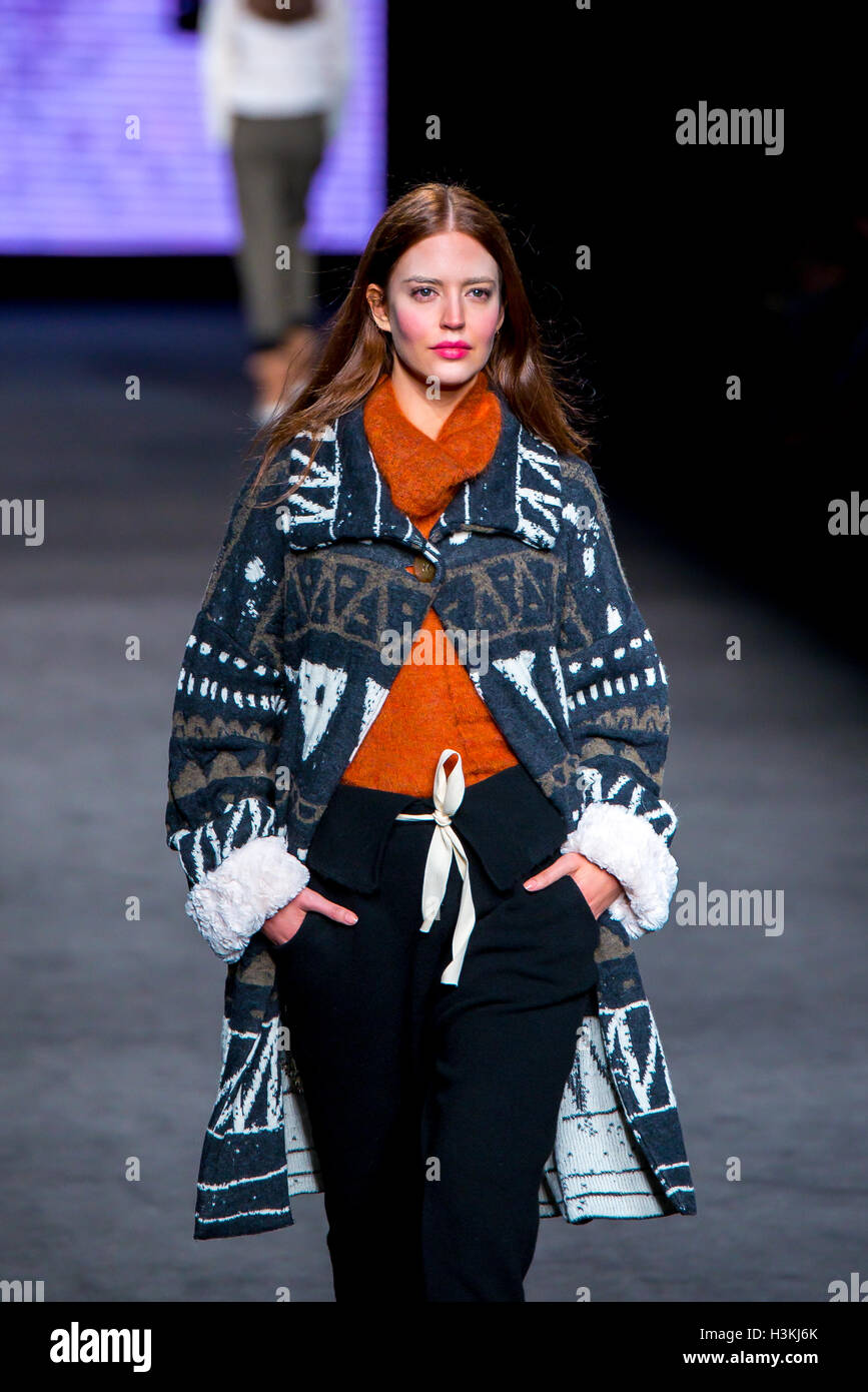 BARCELONA - FEB 5: Clara Alonso (model) walks the runway for the ...