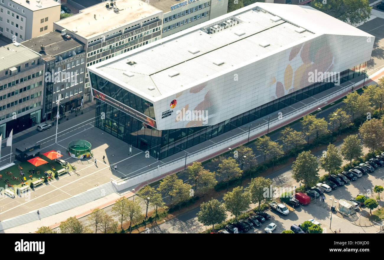Aerial picture, German football museum of Dortmund, German Football Association, German football alliance, Dortmund, Ruhr area, Stock Photo