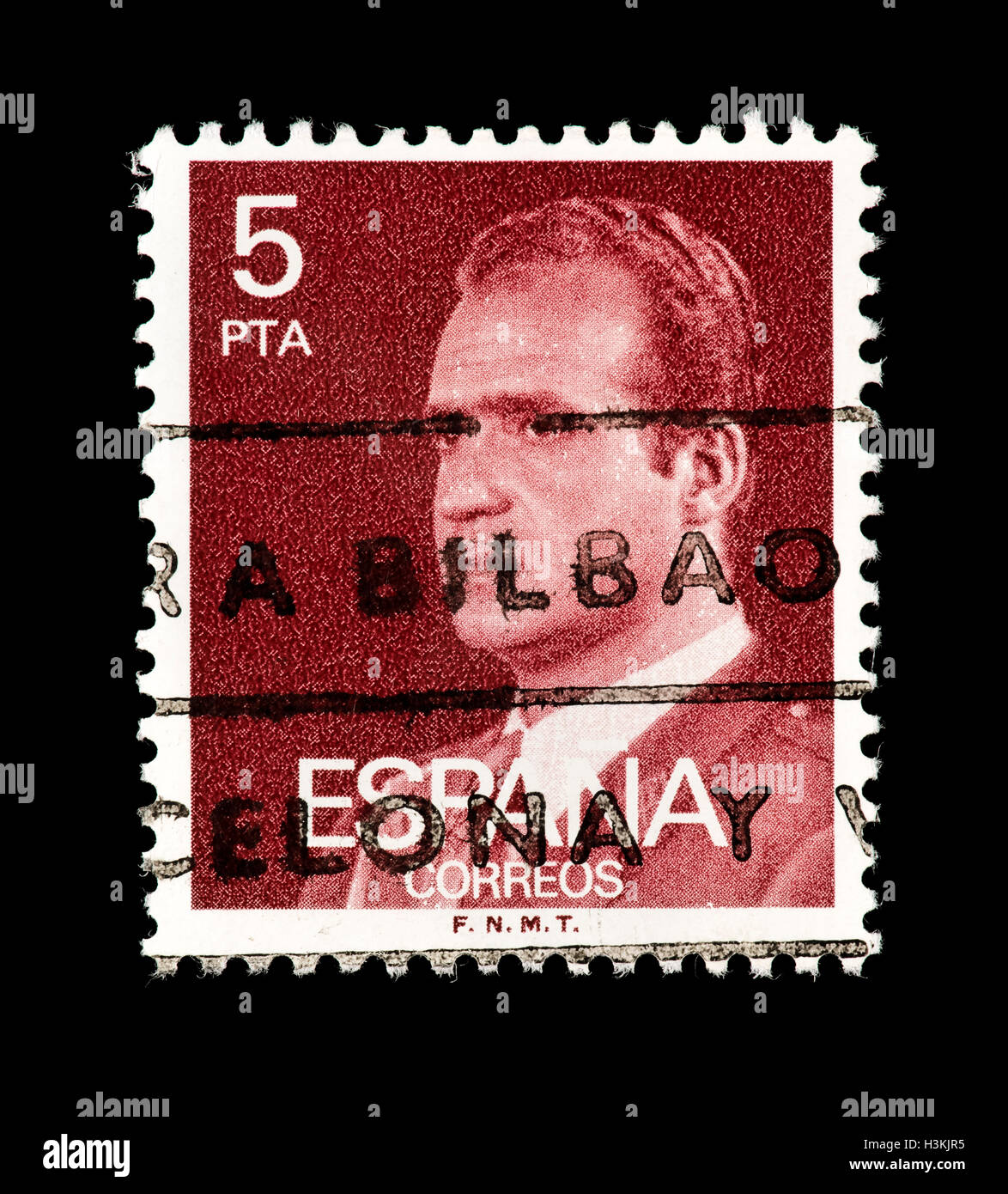 Postage stamp from Spain depicting King Juan Carlos I Stock Photo