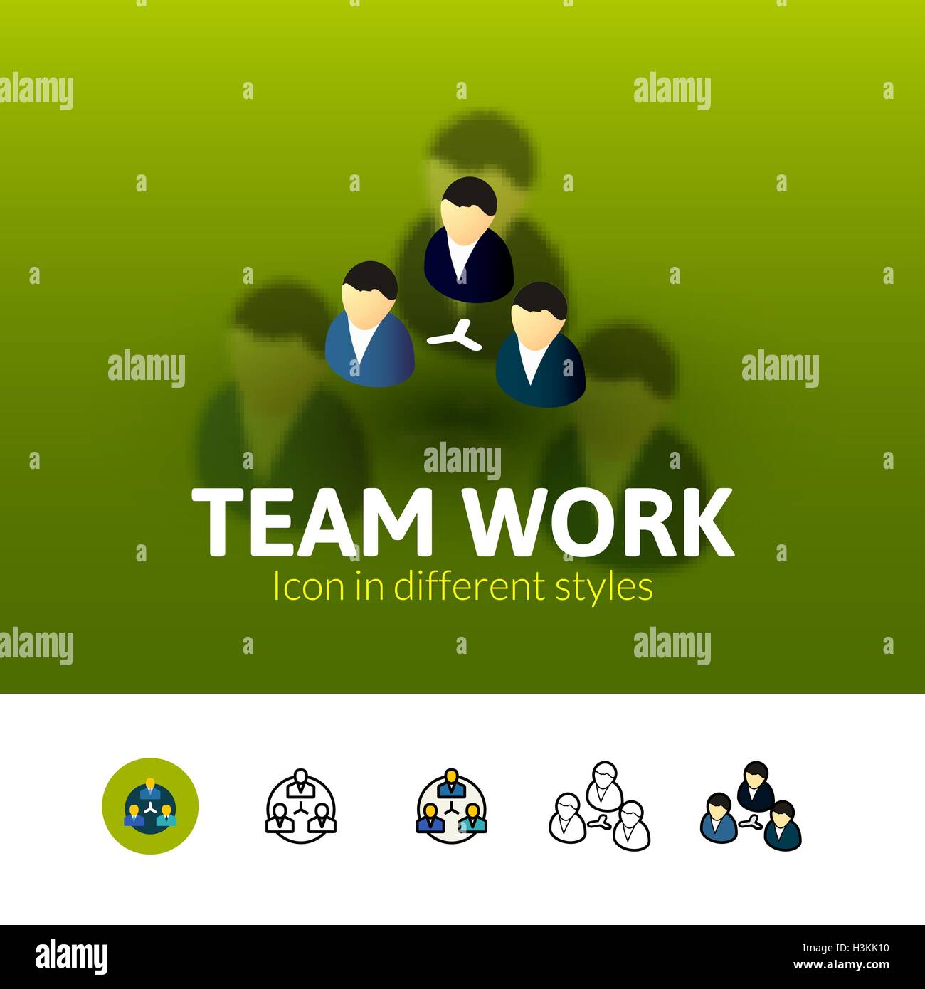 Team work icon in different style Stock Vector Image & Art - Alamy