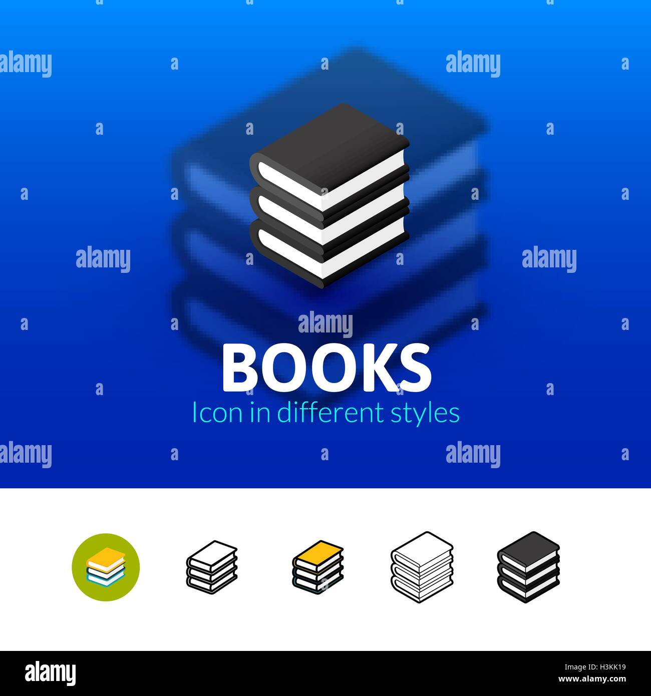 Books icon in different style Stock Vector Image & Art - Alamy