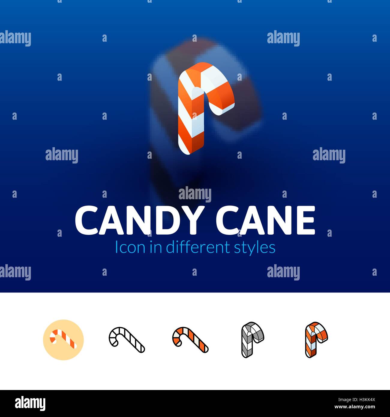 Candy cane icon in different style Stock Vector Image & Art - Alamy