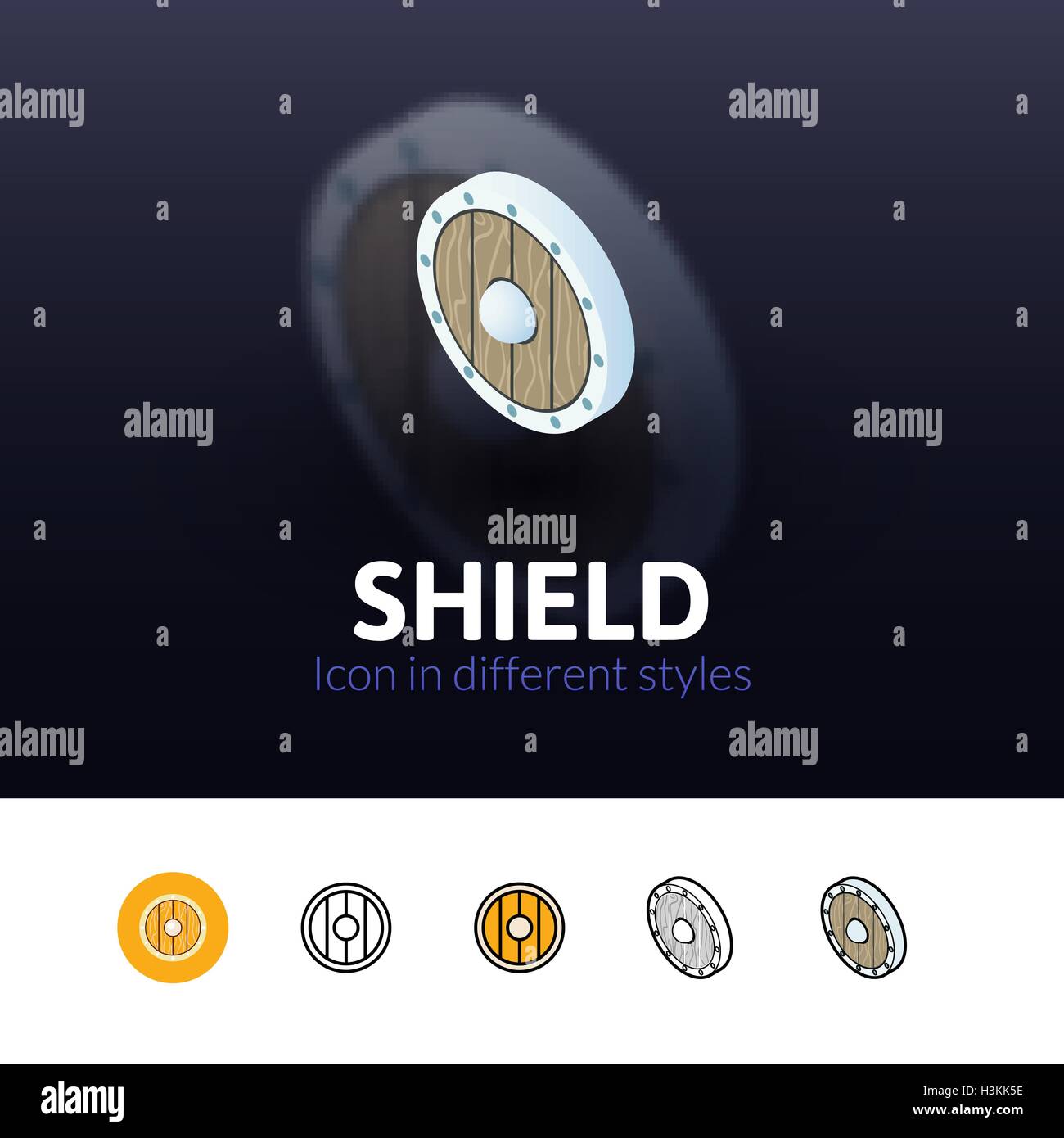 Round viking shield hi-res stock photography and images - Alamy
