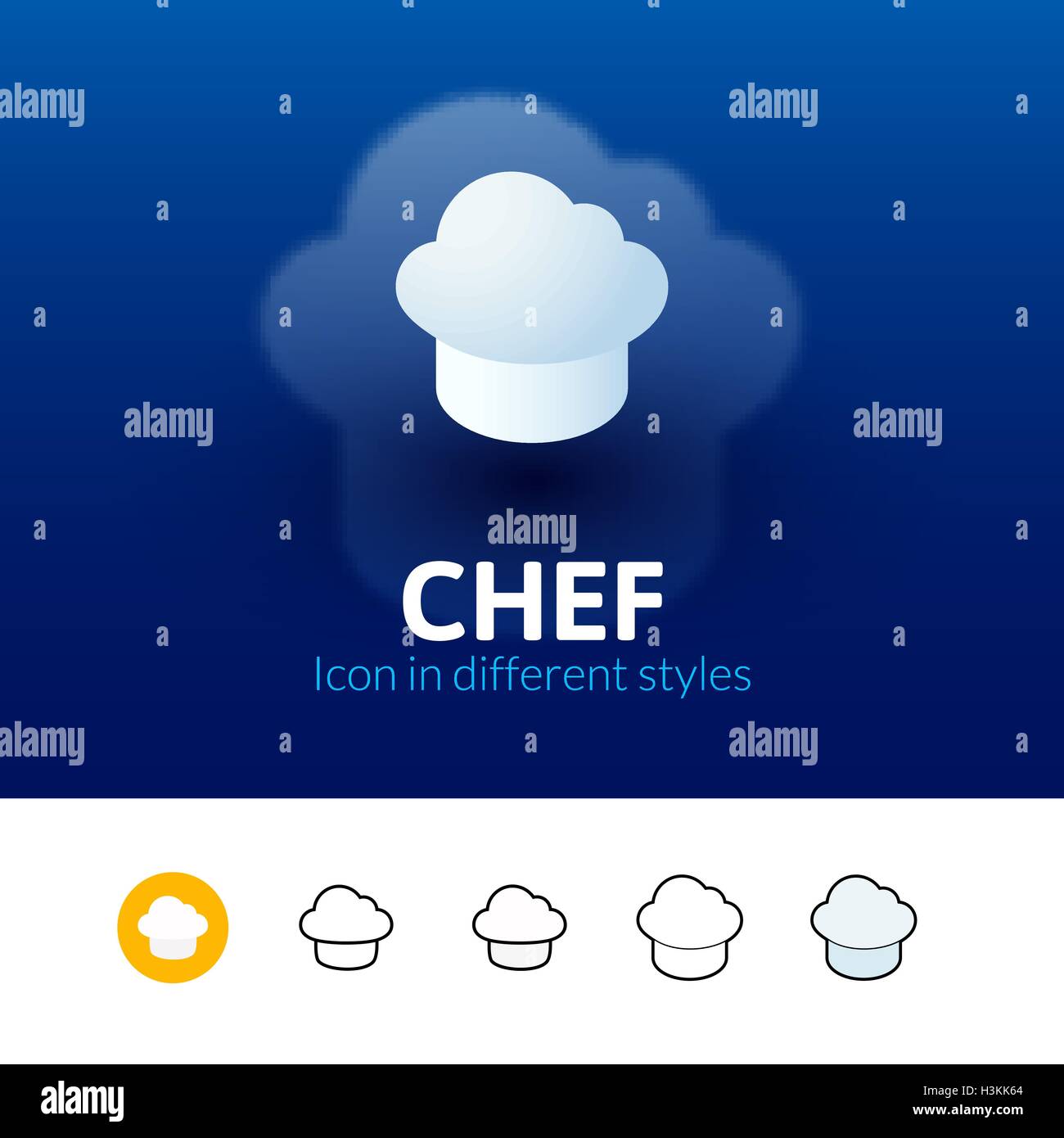 Chef icon in different style Stock Vector Image & Art - Alamy