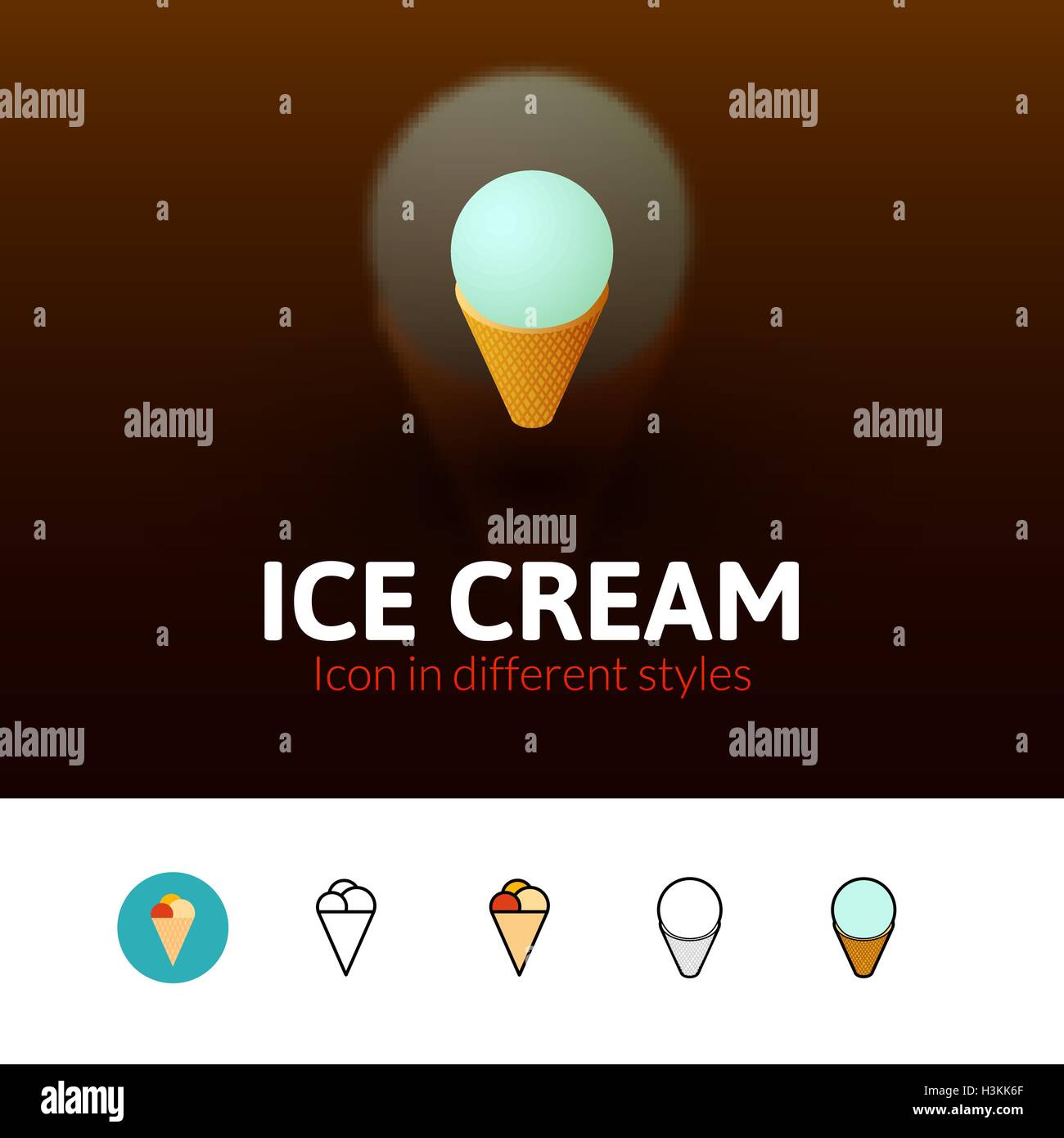 Set ice cream different Stock Vector Images - Alamy