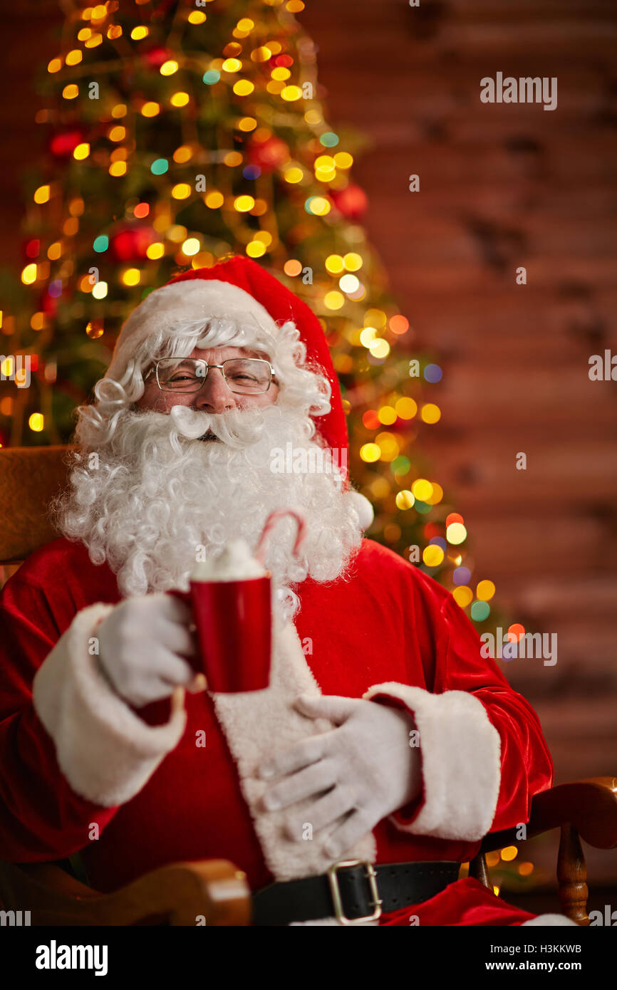 Santa Claus in his house Stock Photo Alamy