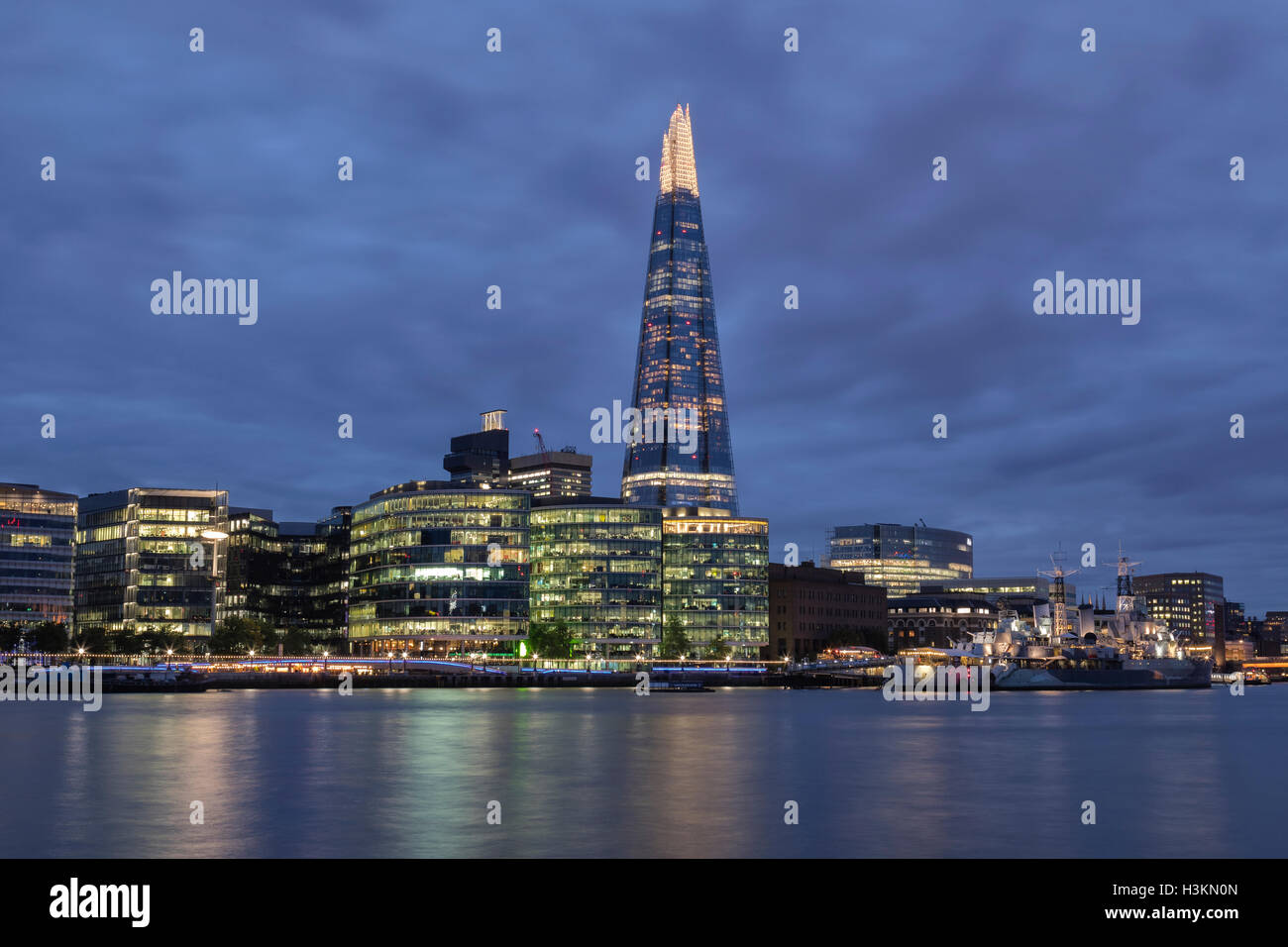 The Shard at night, London, England, UK Stock Photo