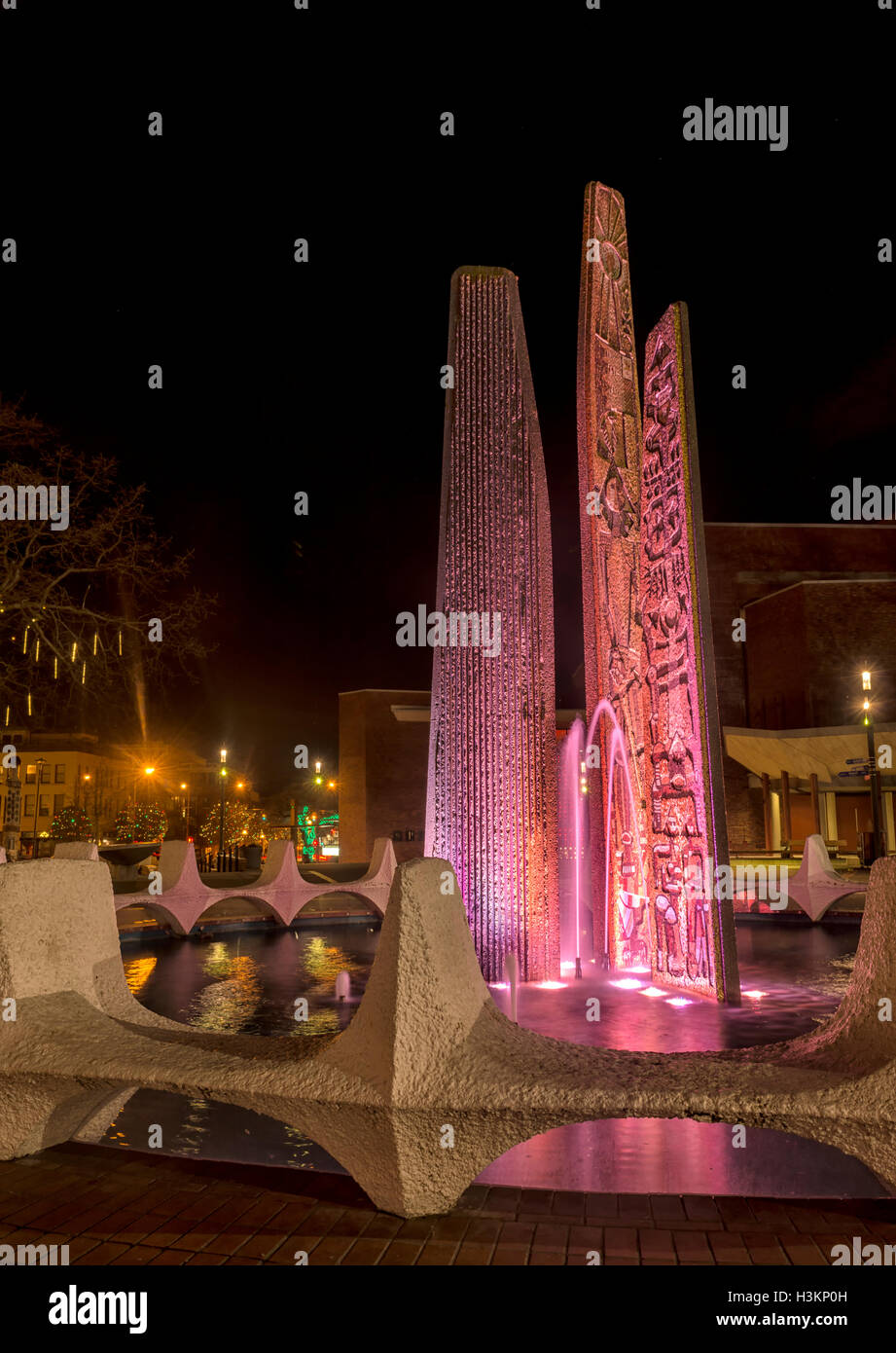Beautiful Christmas lights in Victoria City square,Victoria BC Canada 3