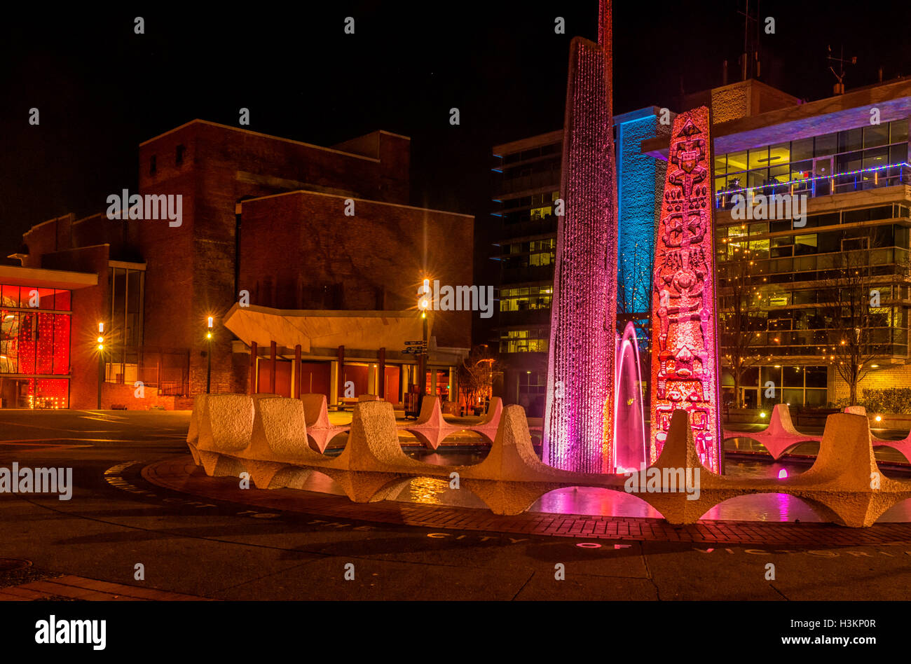 Beautiful Christmas lights in Victoria City square,Victoria BC Canada 2