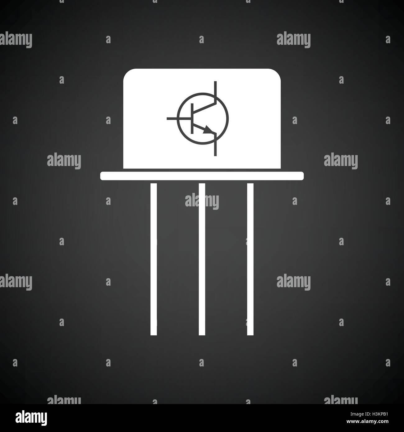 Transistor icon. Black background with white. Vector illustration Stock Vector Image & Art Alamy