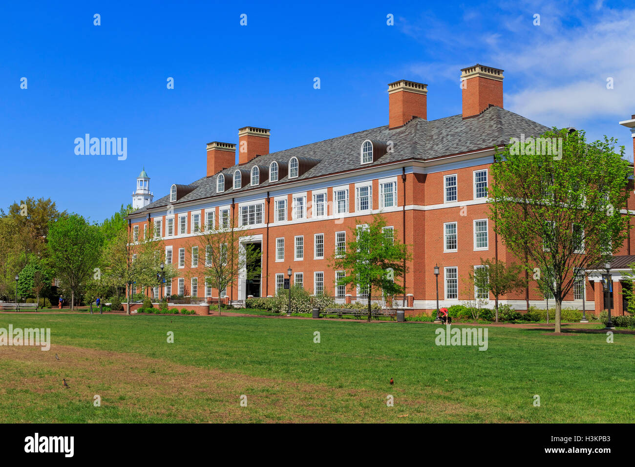 The famous Johns Hopkins University in the beautiful Baltimore, United States Stock Photo