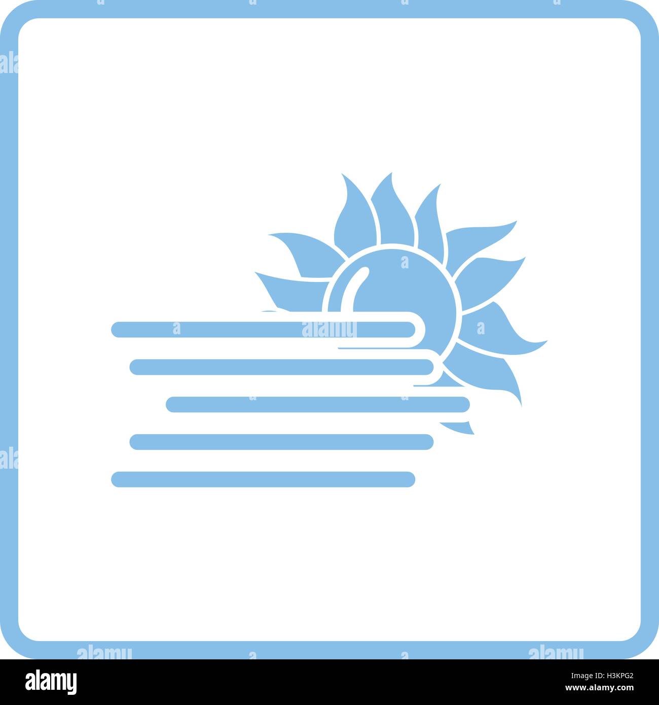 Fog icon. Blue frame design. Vector illustration Stock Vector Image ...