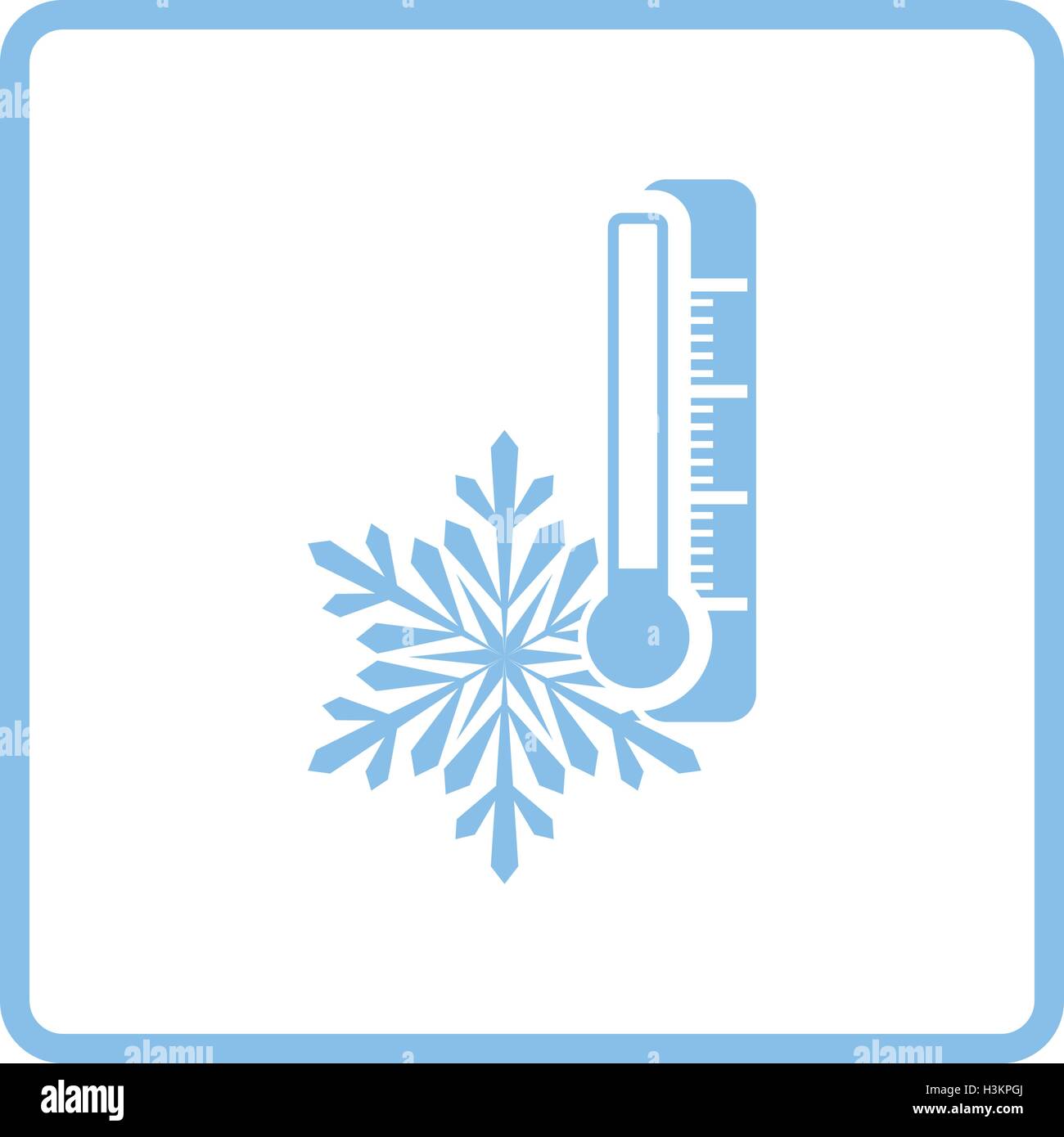 Winter cold icon. Blue frame design. Vector illustration Stock Vector ...