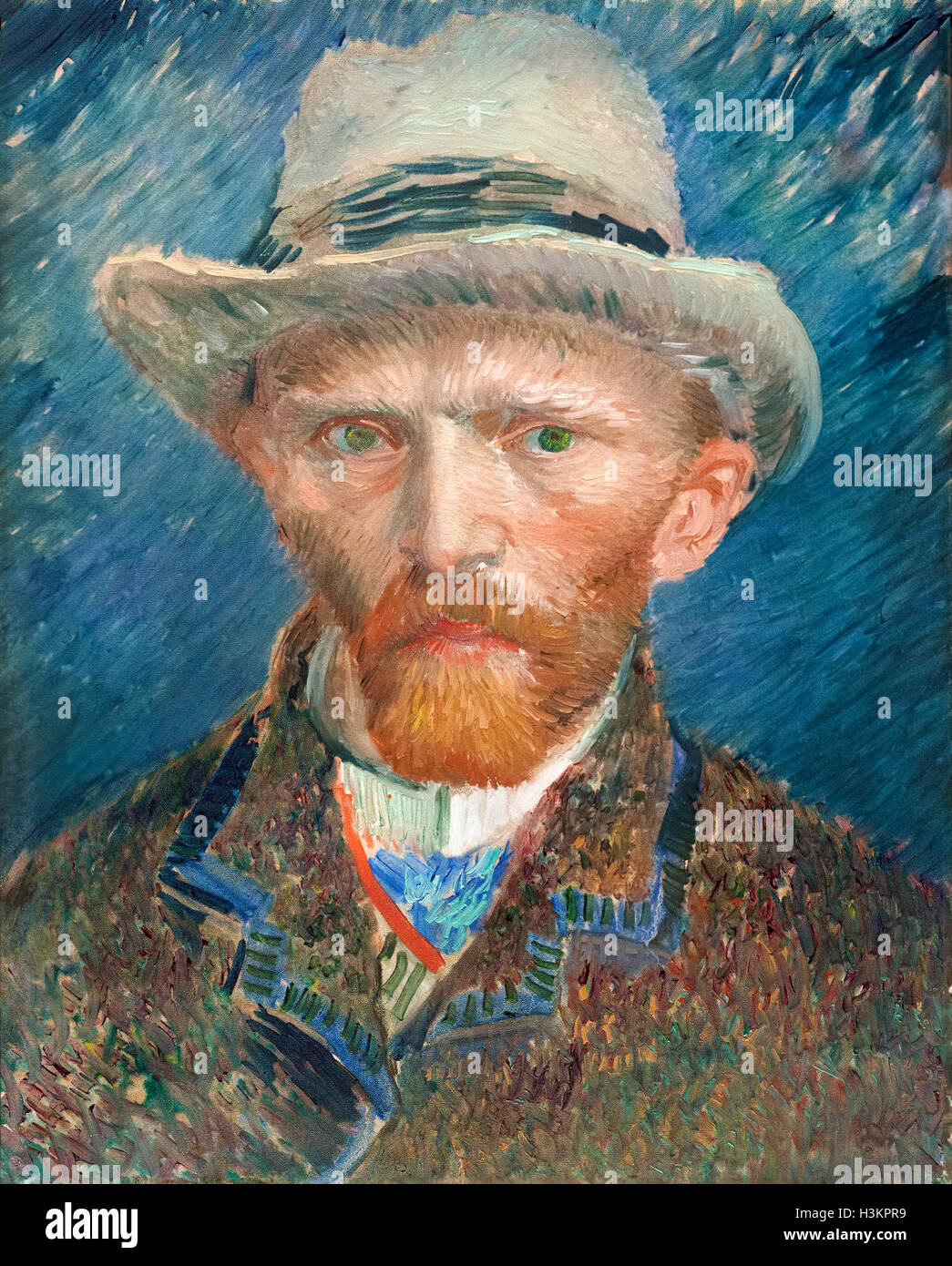Vincent van Gogh, self-Portrait, oil on cardboard, 1887 Stock Photo