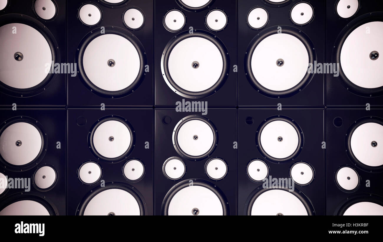 abstract 3D render of Audio Speakers background. Stock Photo