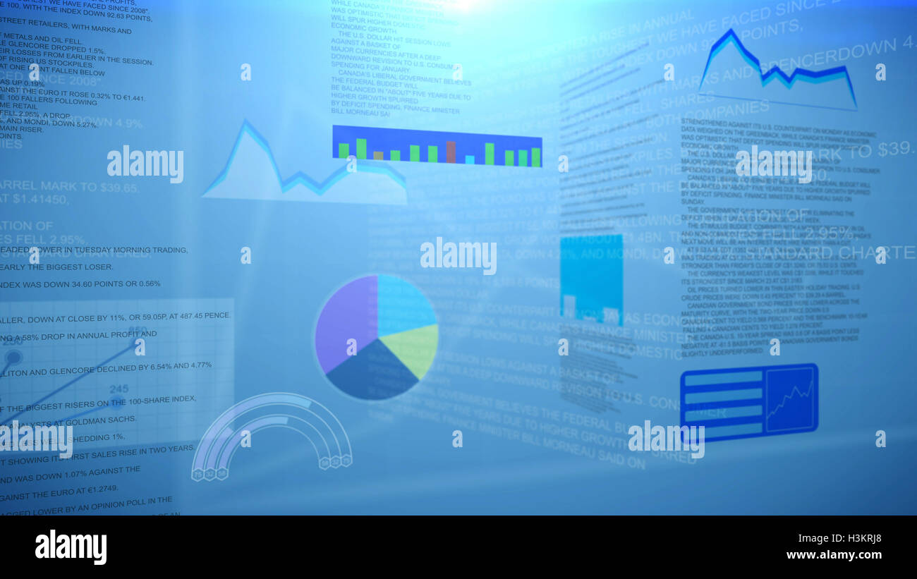 Abstract business pie chart with bar chart Stock Photo - Alamy