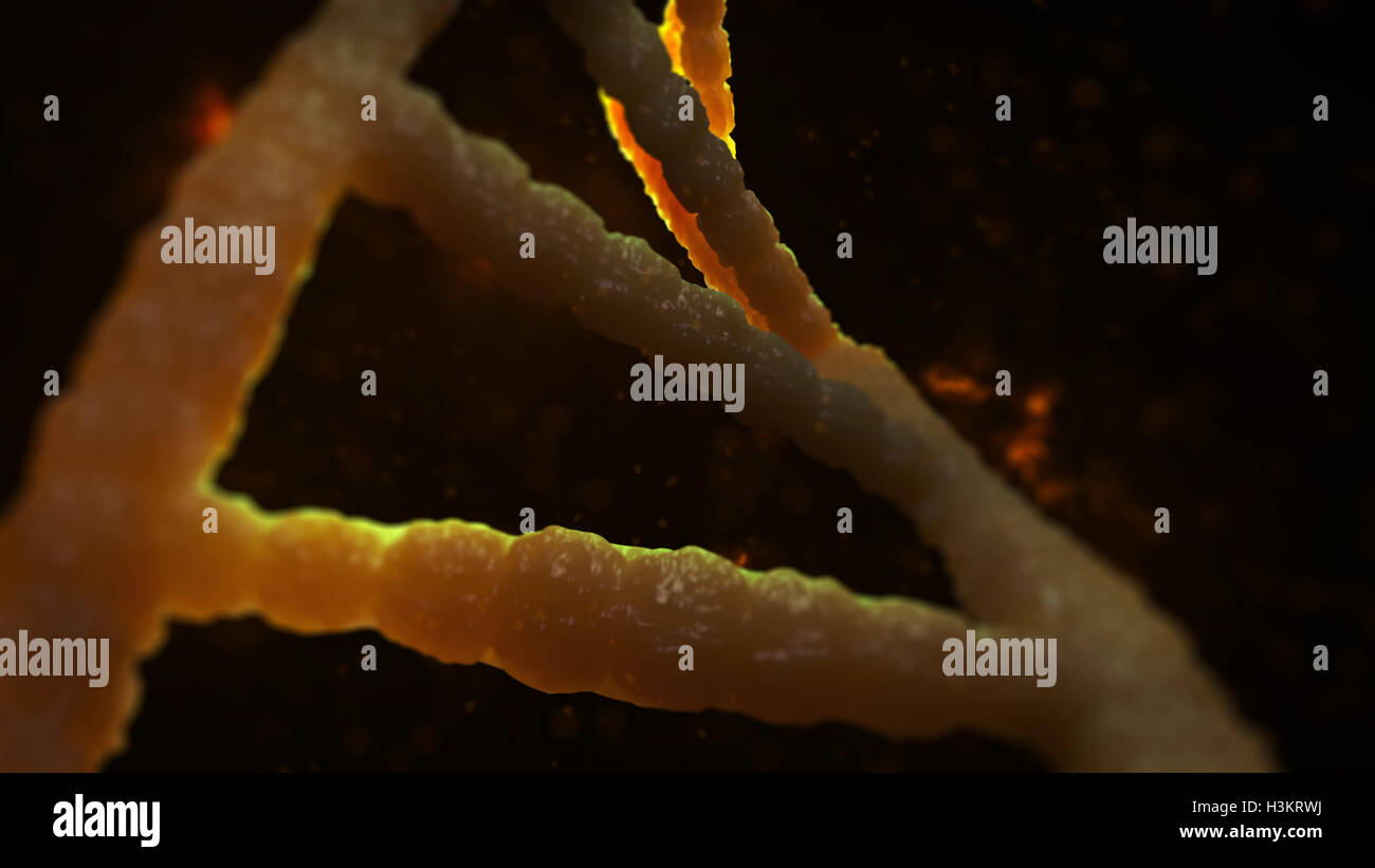 3d rendering of DNA molecule on dark background Stock Photo - Alamy
