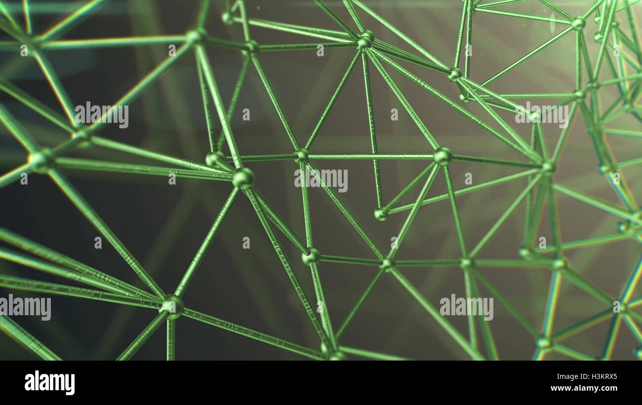 3D rendering of Molecular structure model. Concept background Stock ...