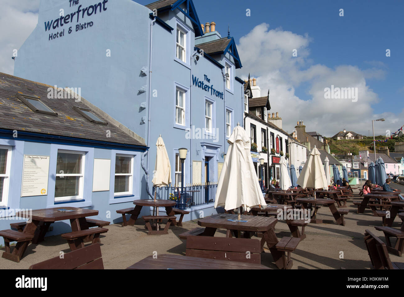 Portpatrick, Scotland. Picturesque view of the Waterfront and Crown ...