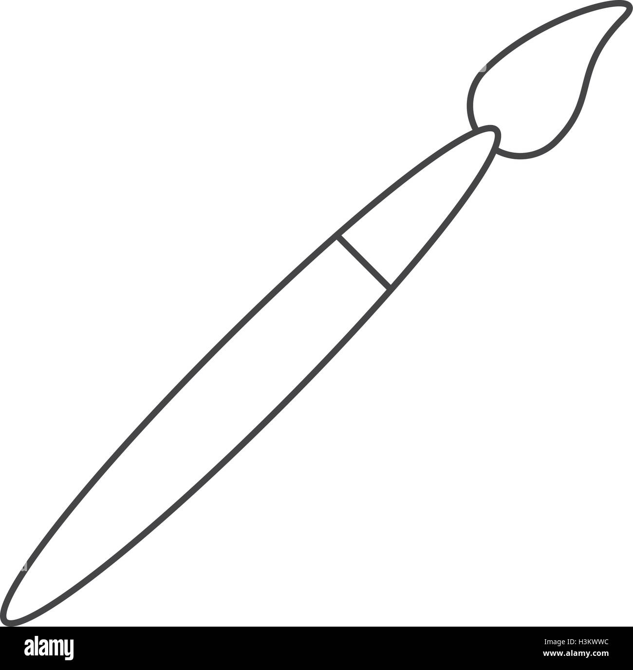 Paint brush object and school tool design Stock Vector Image & Art - Alamy