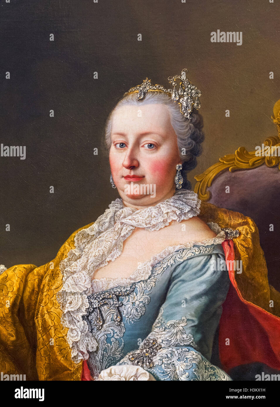 Maria Theresa. Portrait of the Empress Maria Theresa of Austria (1717-1780) by Martin van Meytens, 1759. Stock Photo