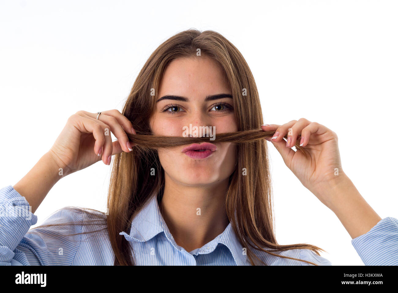 Woman moustache face hi-res stock photography and images - Alamy