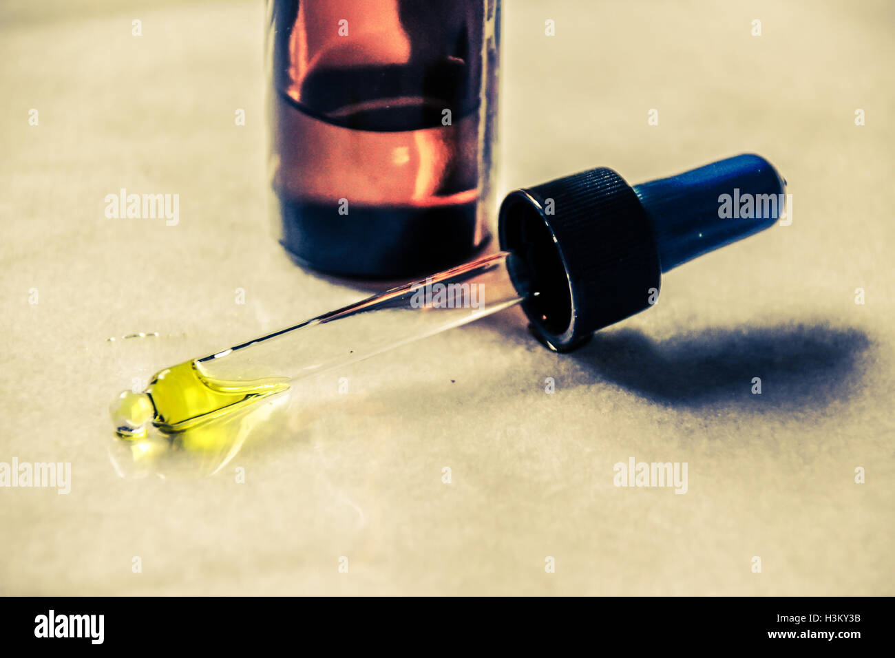 Photograph of a glass dropper Stock Photo