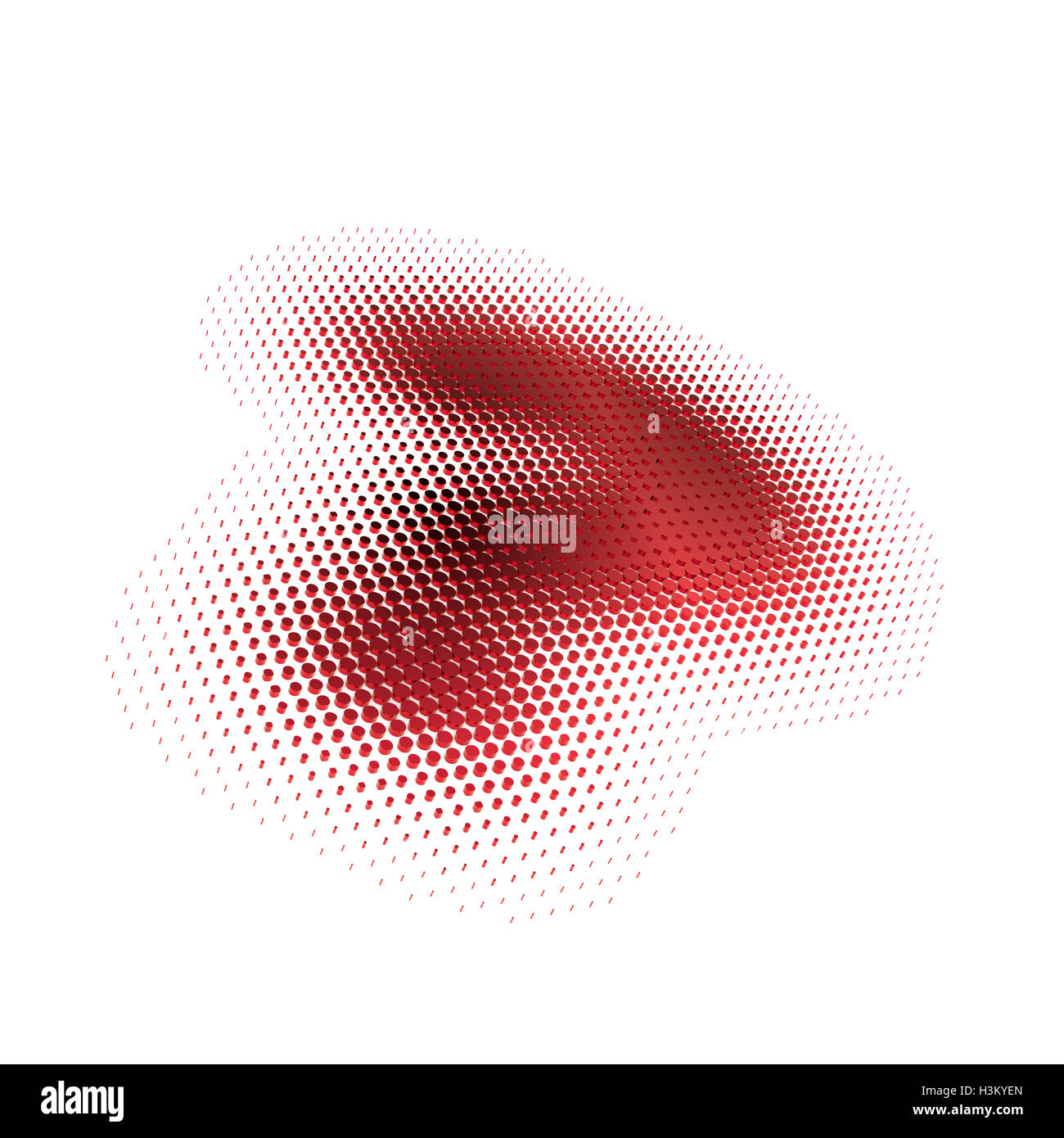 Red question mark of dots on a white background, 3d rendering Stock ...