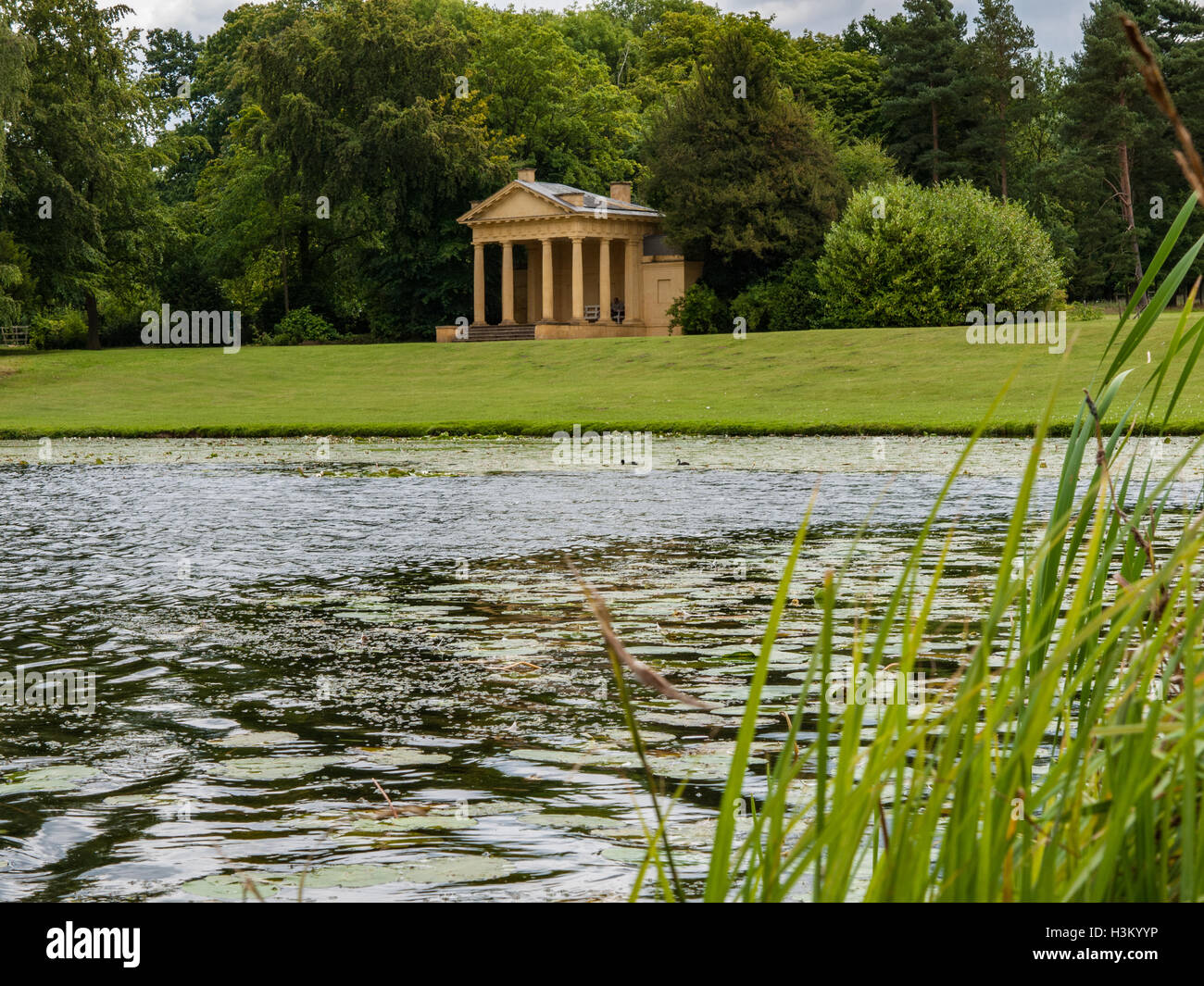 The Western Lake pavilion at Stowe Gardens, Buckinghamshire, England ...