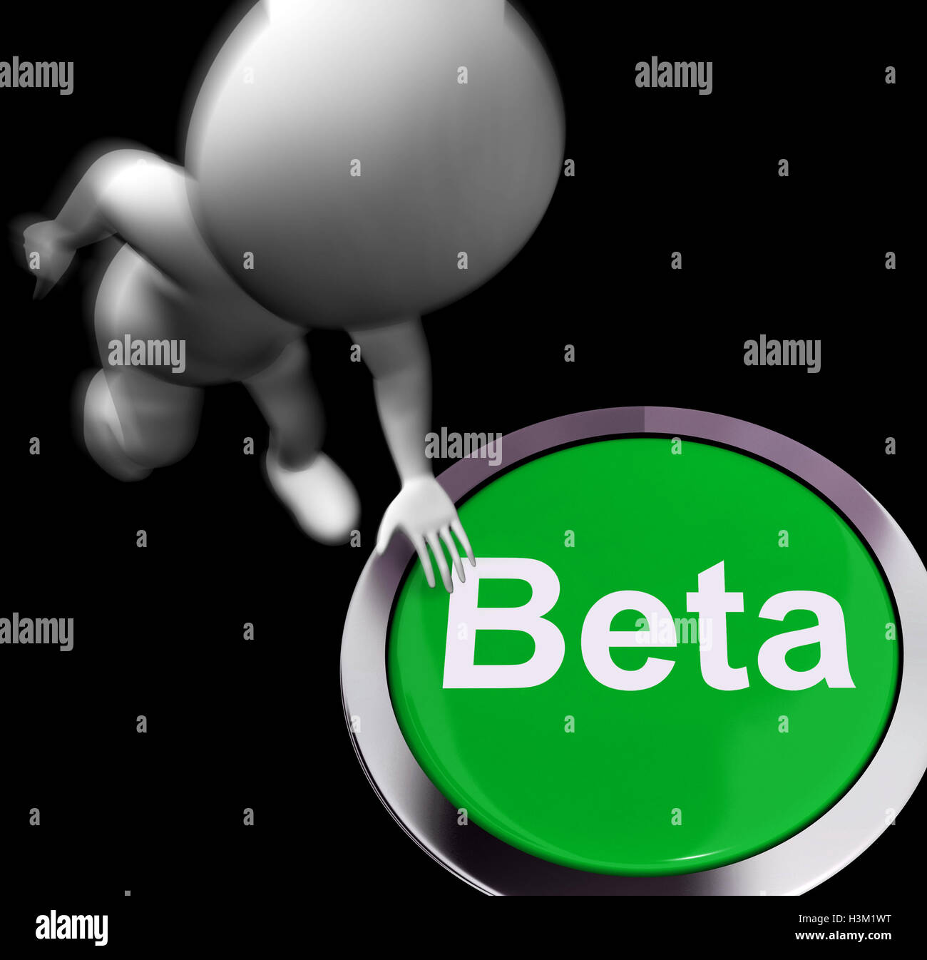 Beta Pressed Shows Software Testing And Development Stock Photo