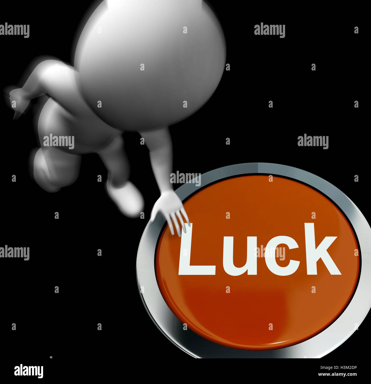 Luck Pressed Shows Chance Gamble Or Fortunate Stock Photo