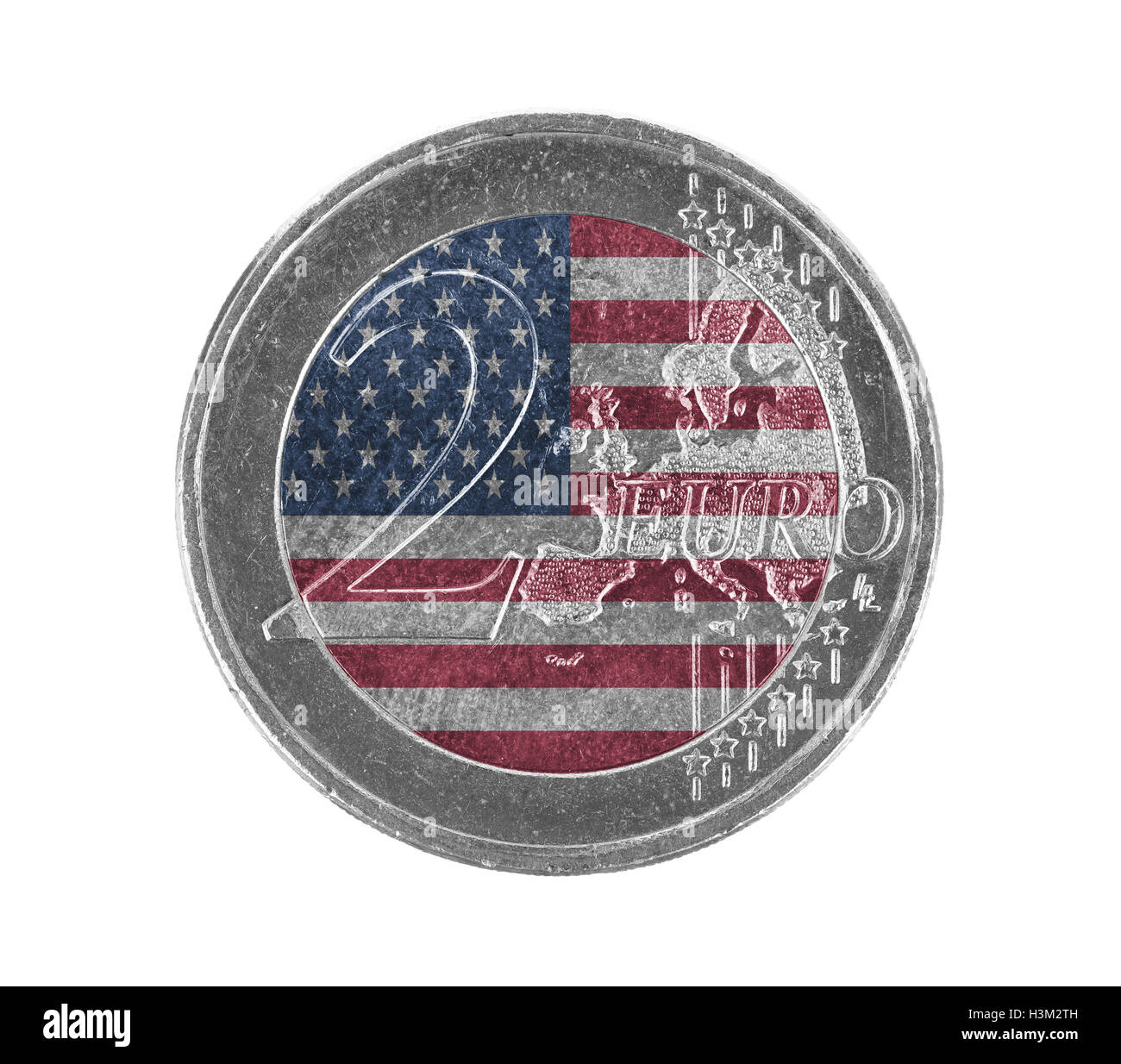Euro coin, 2 euro Stock Photo - Alamy
