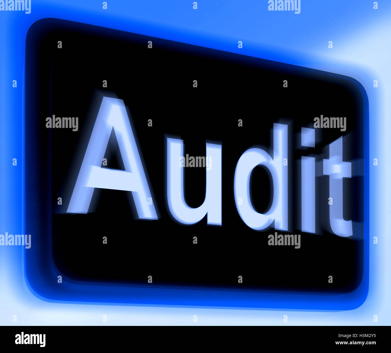 Audit Sign Shows Auditor Validation Or Inspection Stock Photo Alamy