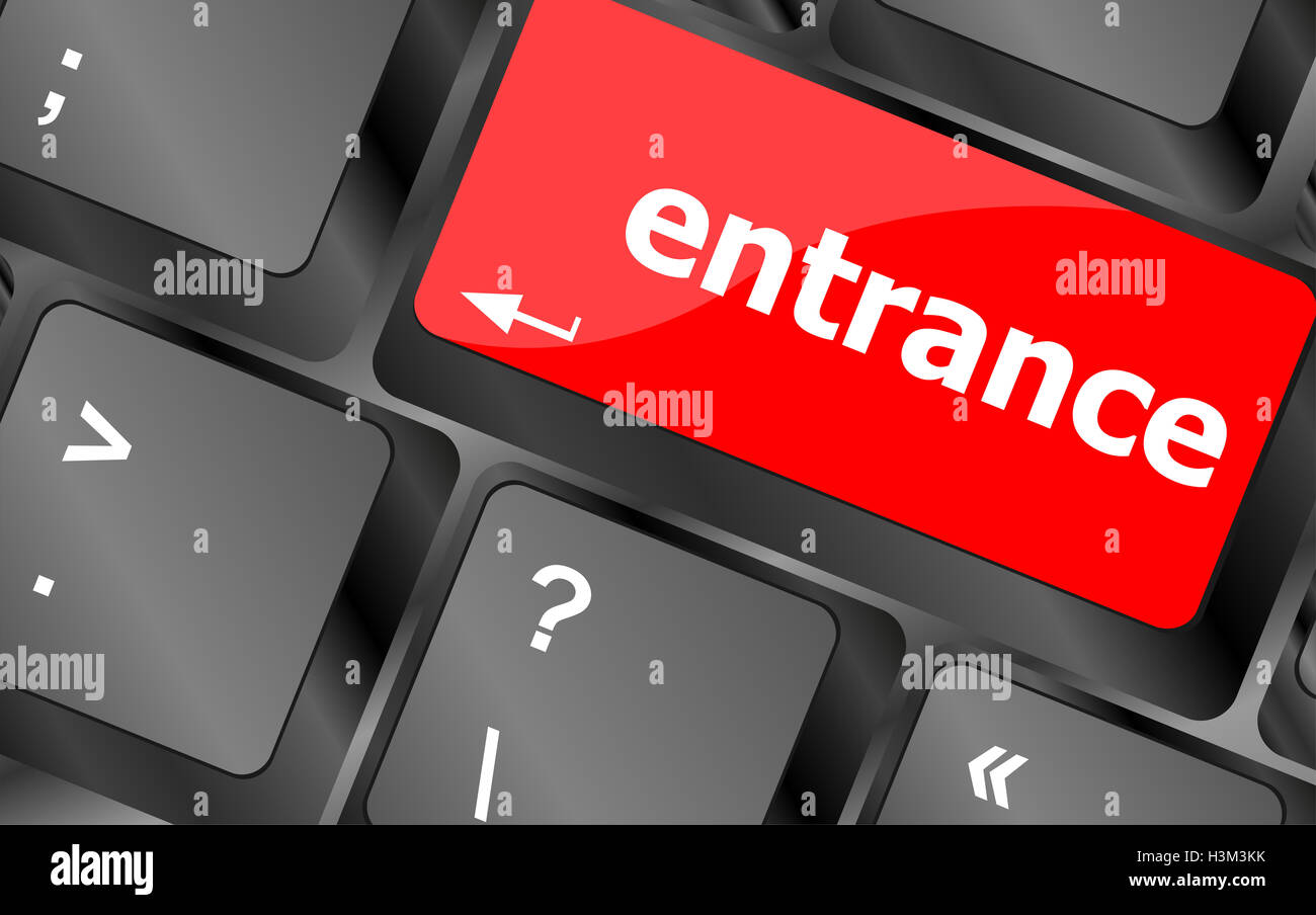 entrance button on computer pc keyboard key Stock Photo - Alamy