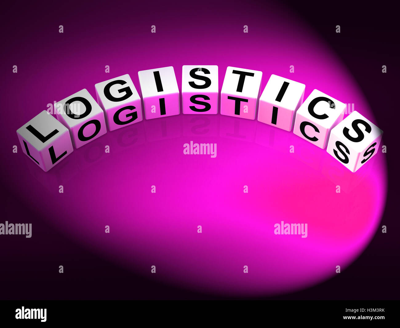 Logistics Dice Show Logistical Strategies and Plans Stock Photo Alamy