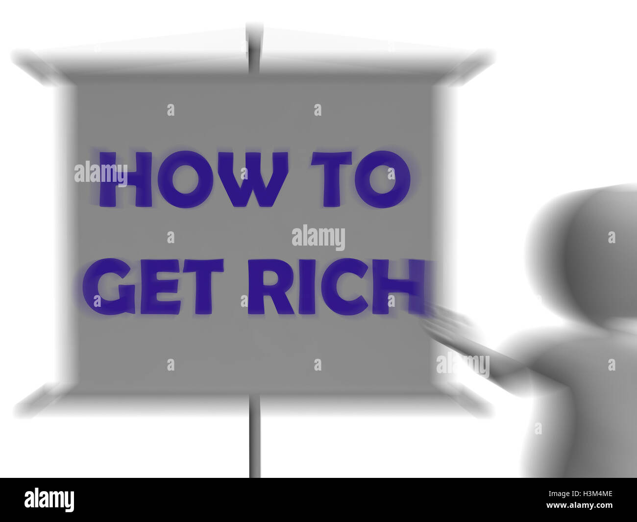 How To Get Rich Board Displays Wealth Improvement Stock Photo