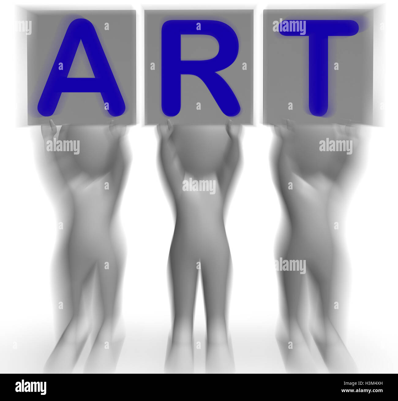 Art Placards Means Artistic Paintings And Drawings Stock Photo