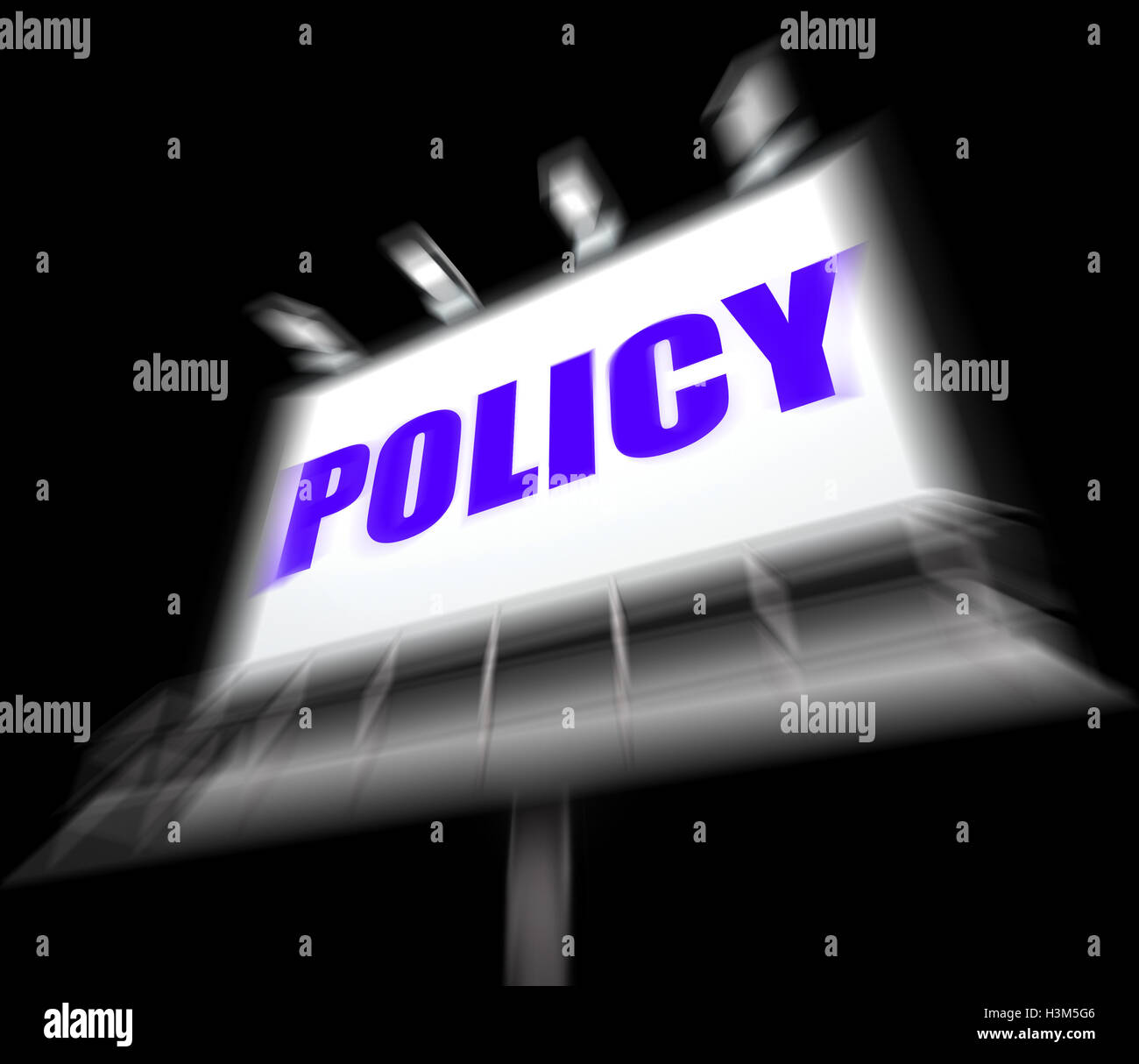 Policy Media Sign Displays Code Protocol and Guidelines Stock Photo - Alamy