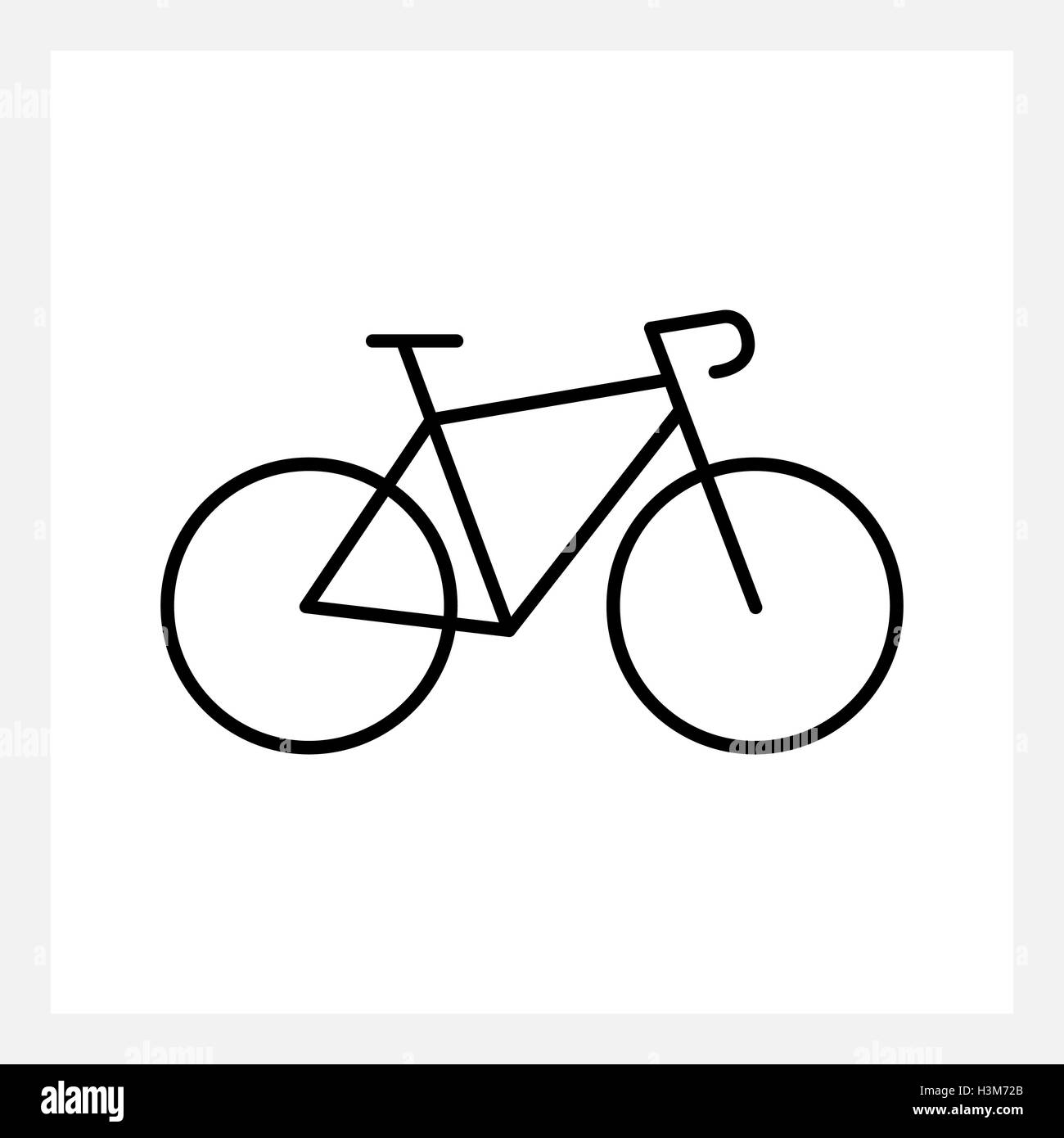 Black speed bike icon isolated on white Stock Photo