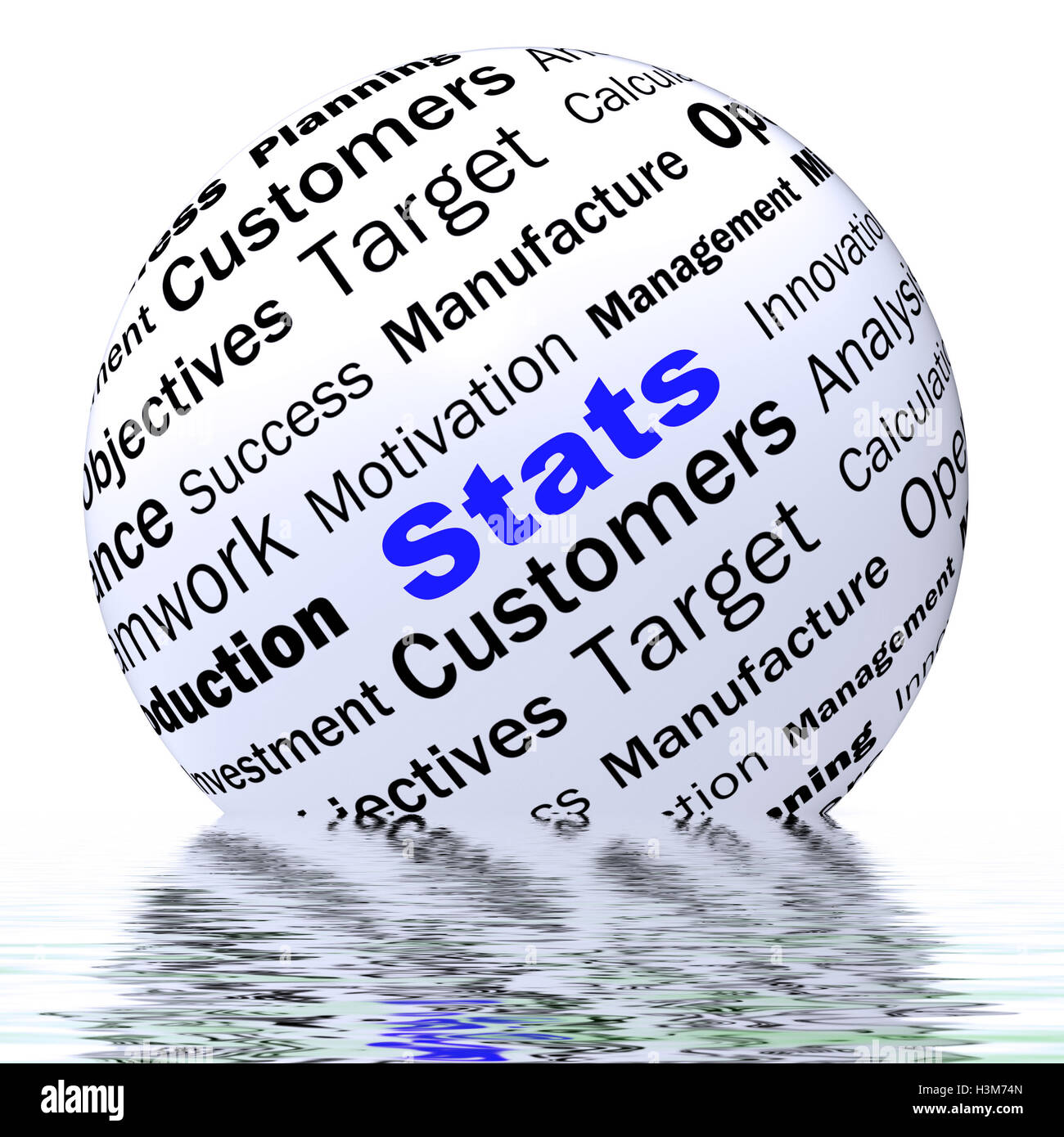 Stats Sphere Definition Displays Business Reports And Figures Stock Photo