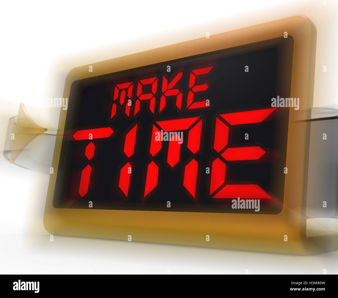 Make Time Digital Clock Means Fit In What Matters Stock Photo - Alamy
