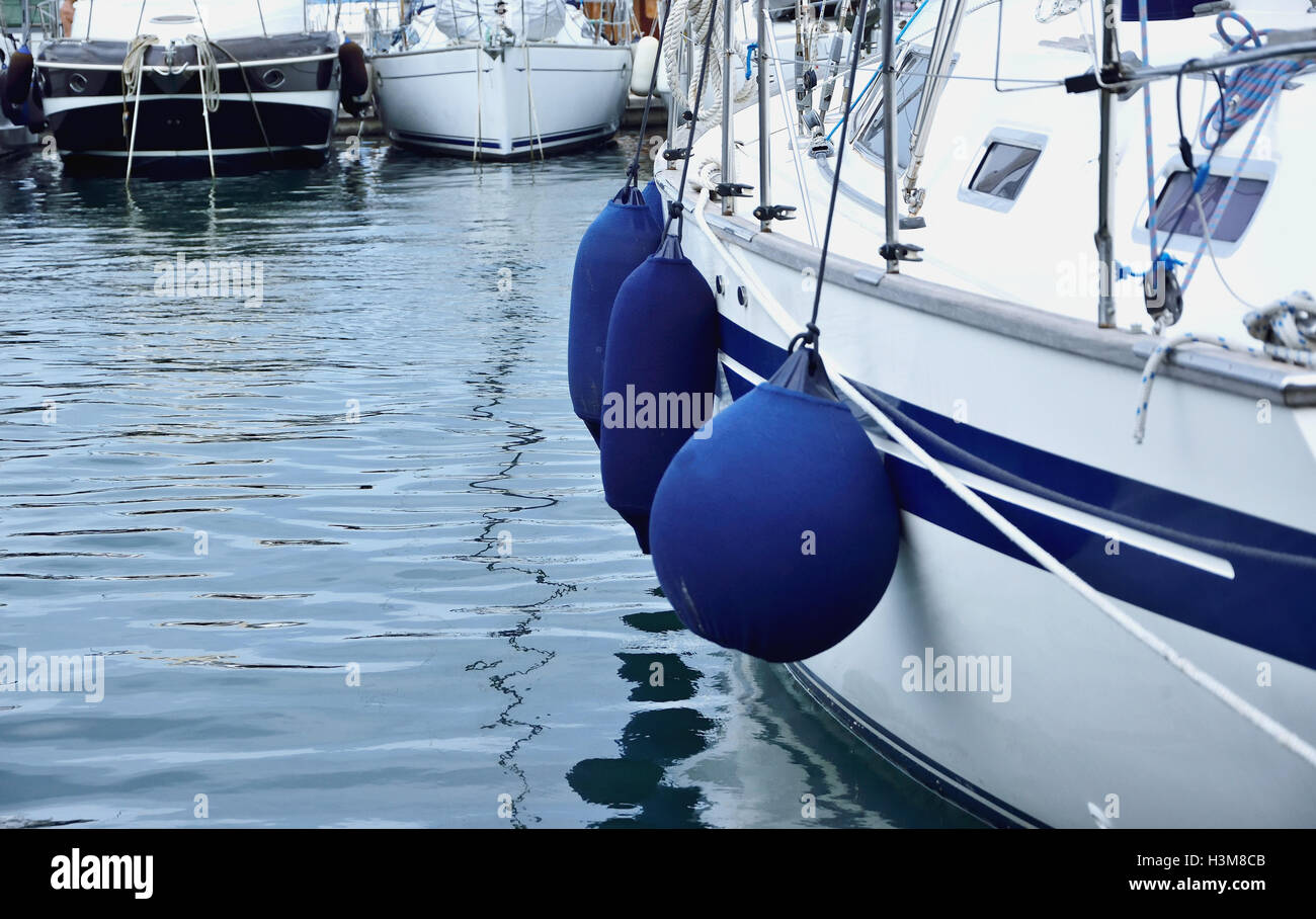 Boat in the harbor Stock Photo - Alamy