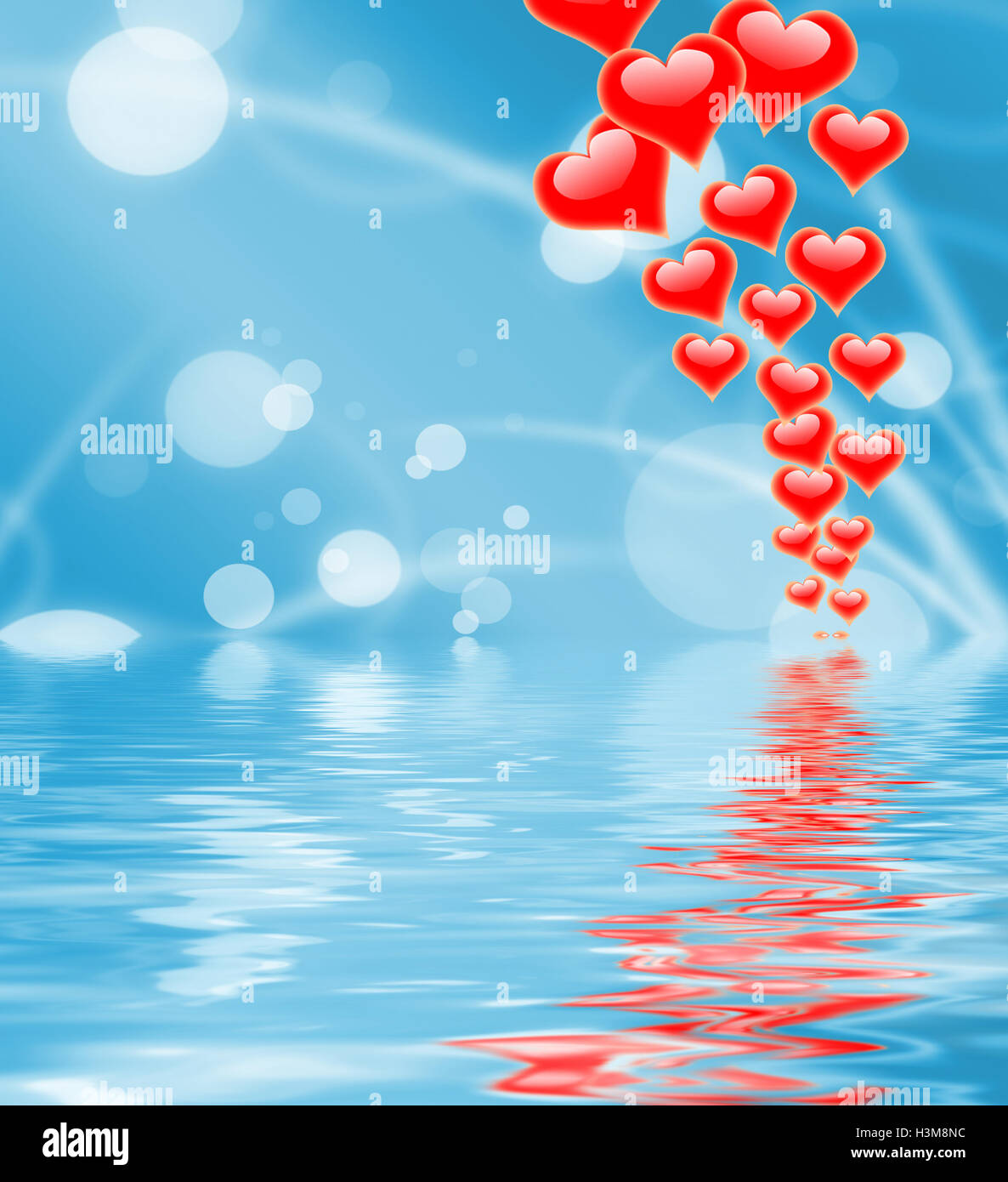 Hearts On Sky Displays Romantic Freedom Or Peacefulness Stock Photo Alamy