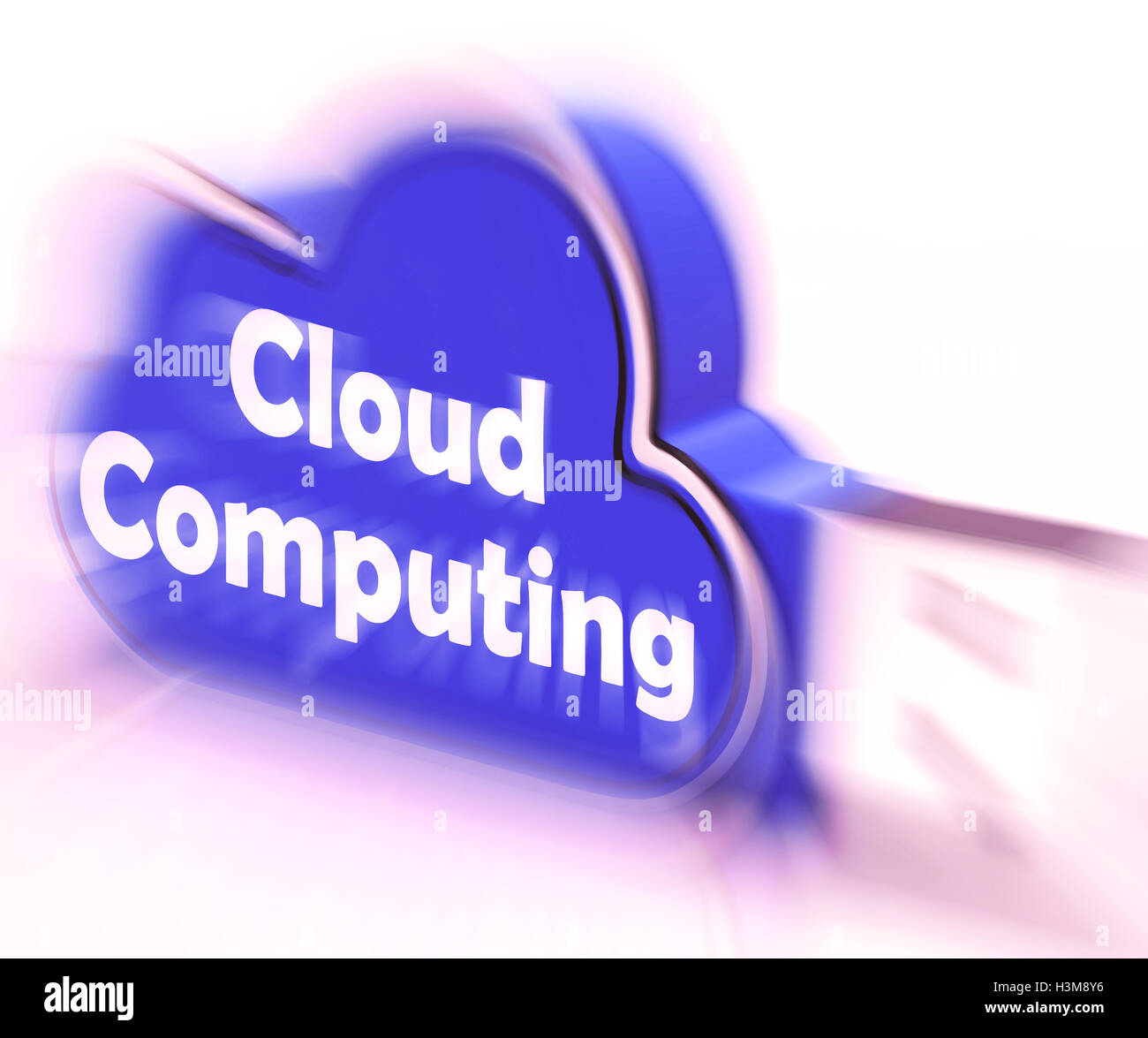 Cloud Computing Cloud USB drive Shows Digital Services And Onlin Stock Photo