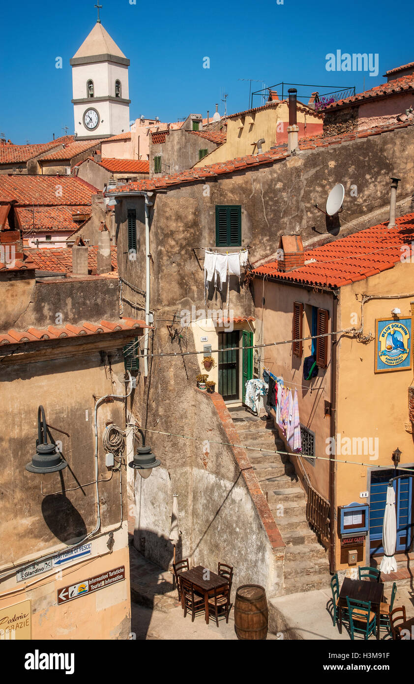 Capoliveri village on the island of Elba in Tuscany, Italy. Stock Photo