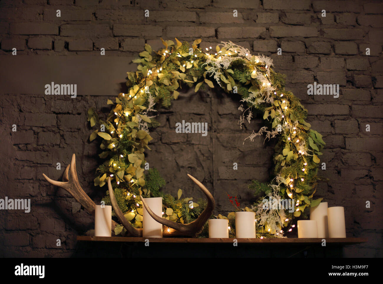 Mantel candles hi-res stock photography and images - Alamy