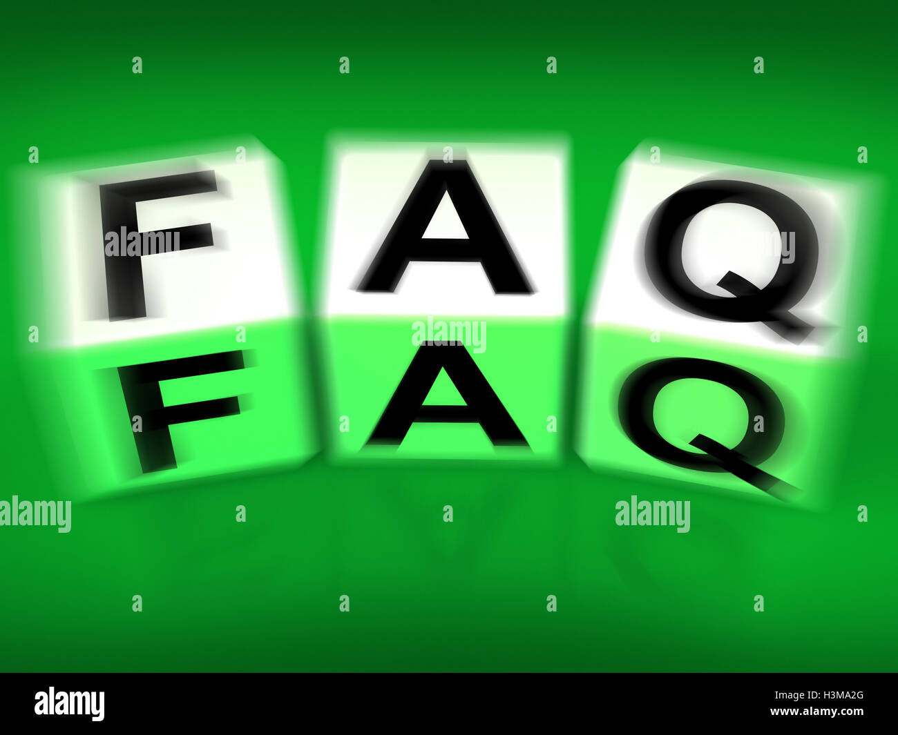 Faq Blocks Displays Question Answer Information and Advice Stock Photo